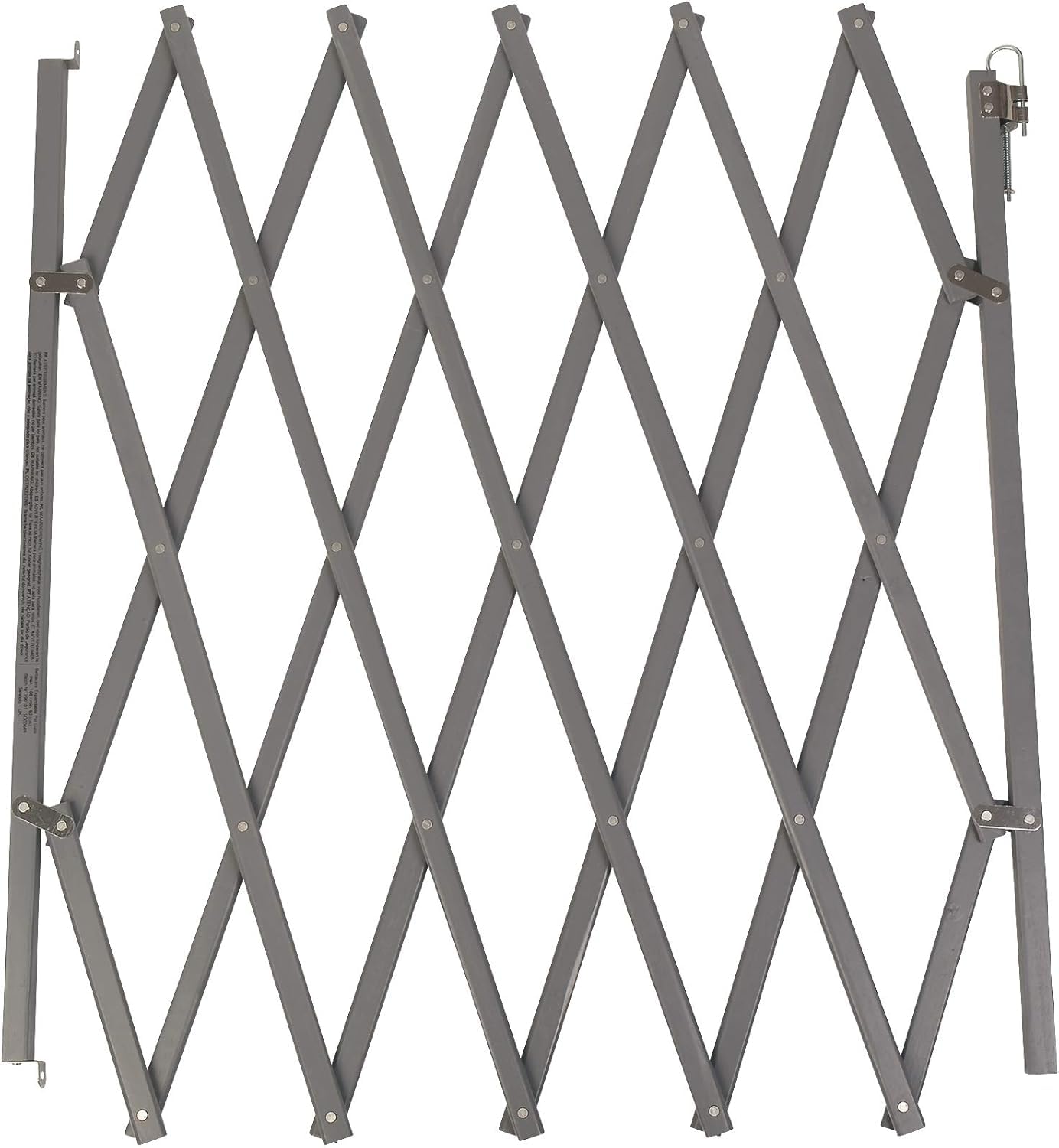 Bettacare Erweiterbares Haustiergitter XL, 60 cm - 230 cm, Grau, Holz, Einziehbares Hundeschutzgitter, Absperrung | Holz, Barriere für Hunde und Welpen, flach zusammenklappbar für Lagerung und einfachen täglichen Gebrauch.