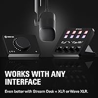 Vista 6 de Elgato Wave DX - Micrófono XLR dinámico, patrón cardioide, rechazo de ruido, optimizado para podcasting, streaming, transmisión, no requiere