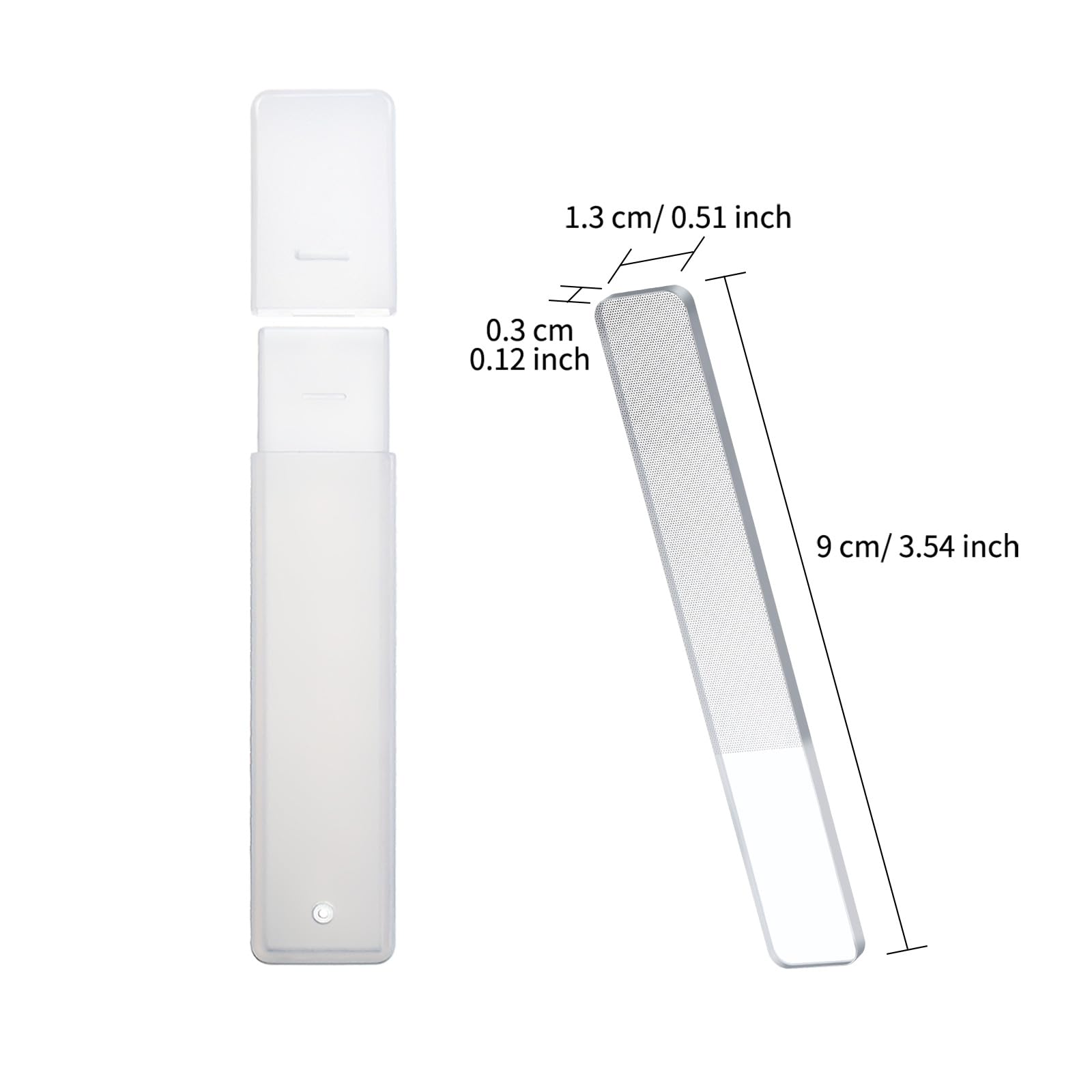 Mudder 4 Pack Glass Nail File Shiner Files Kit Crystal Nail Buffer Polisher with Case Manicure Tools for Natural Nails Women Shaping Buffing and Polishing