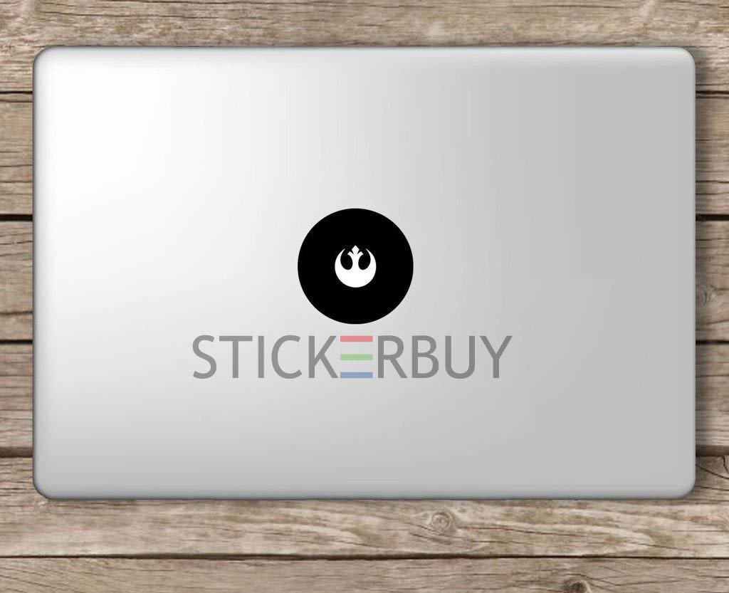 stickerbuy™ Rebel Alliance Star Wars Rebels Laptop Vinyl Sticker (Black) (B07D759FQR) Amazon Price History, Amazon Price Tracker