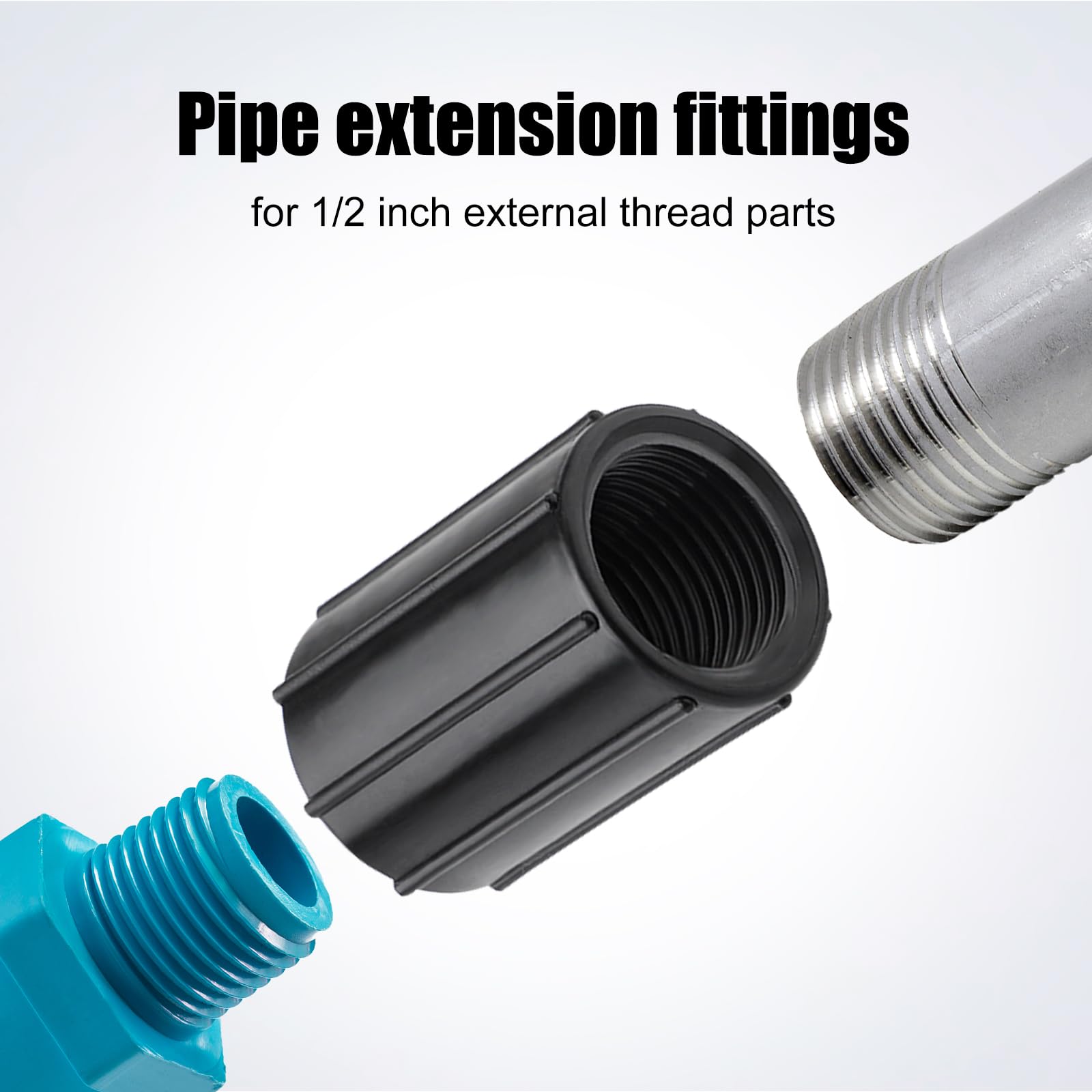 PEUTIER 10pcs 1/2 Inch Female Threaded PVC NPT Connector - Image 4