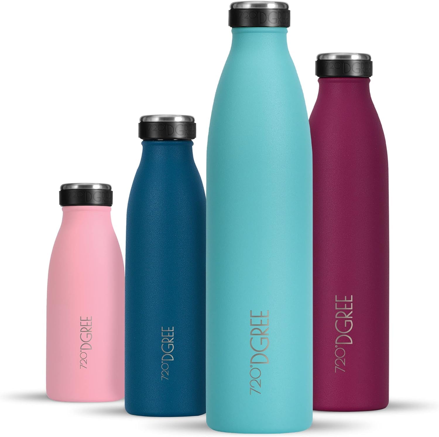 720°DGREE Vaccum Insulated Water Bottle “milkyBottle“ - 1litre - Leakproof, BPA-Free, Thermo Stainless Steel Flask - Sports, Gym, Fitness, School, Kids, Travel, Outdoor, Hot, Cold & Carbonated Drinks — image 1