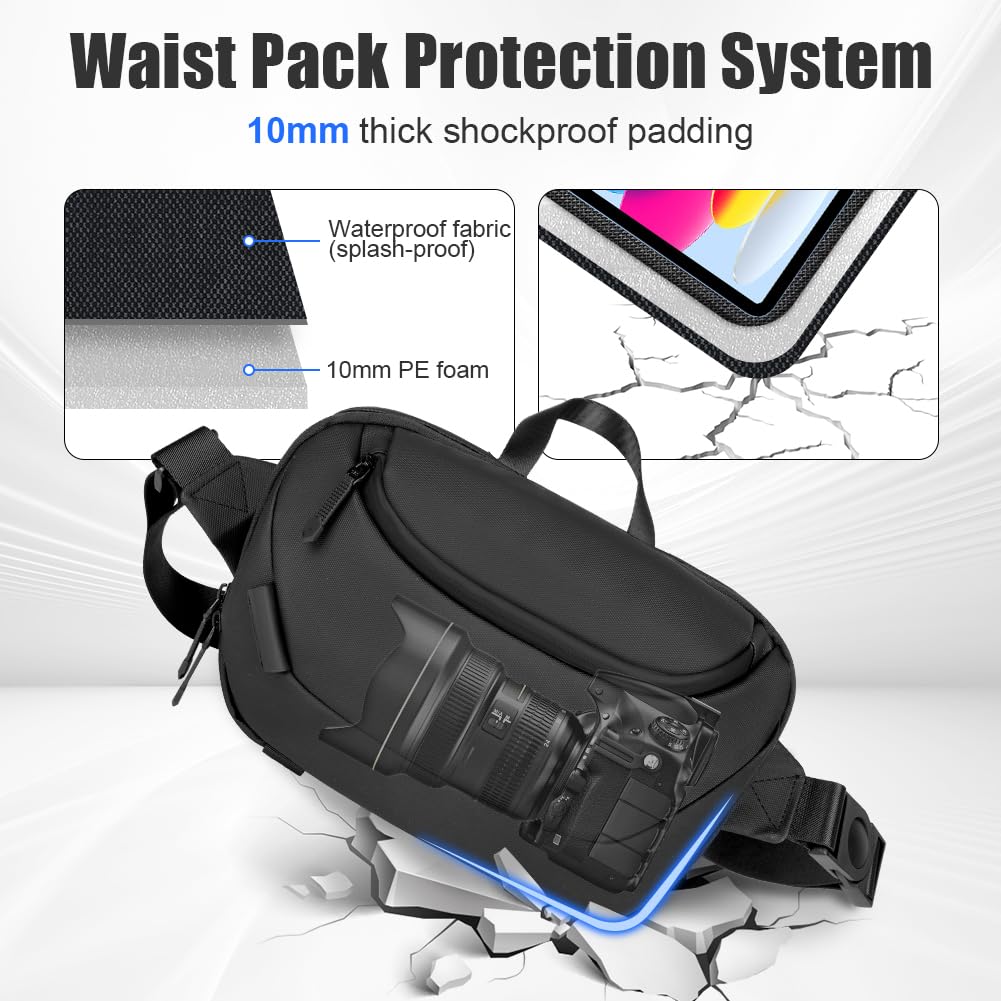 Flintronic Borsa Fotocamera, Impermeabile Antiurto Custodia per Fotocamera Obiettivo, Cinghia Regolabile, Fodera Morbida e Soffice, Leggero Borsa Fotografica, SLR DSLR Obiettivi & Accessori-32*20*13cm