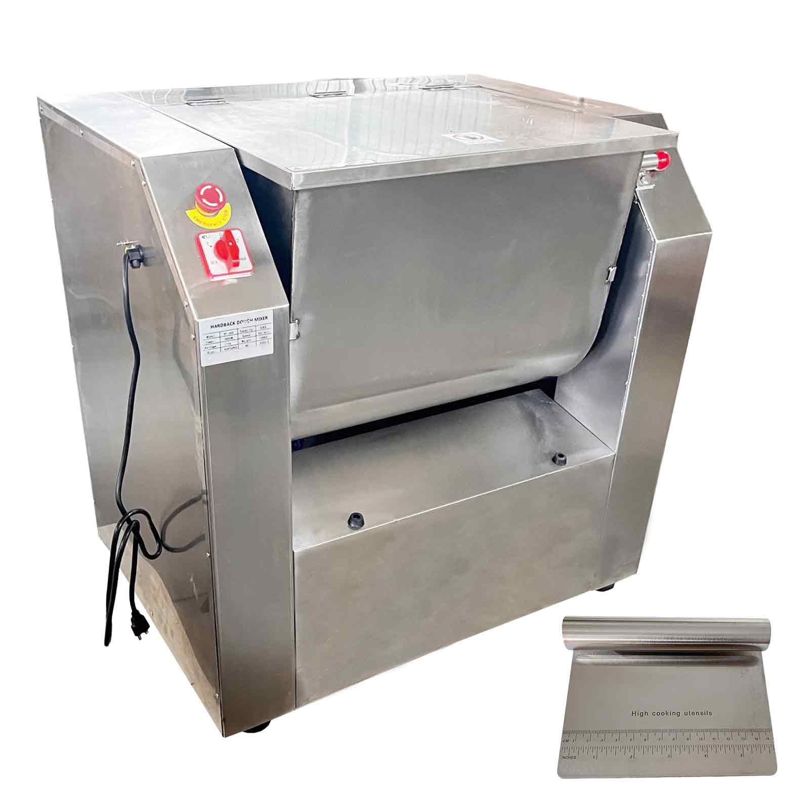 BEILOCKERY 50KG Commercial Electric Dough Mixer,3000W Food Mixer, 110V Heavy-Duty Dough Kneading Machine with Stainless Steel Dough Knife for Bakery, Restaurant