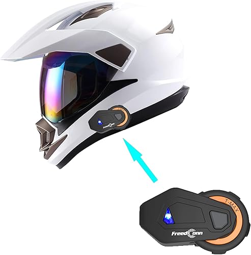 1Storm Casco Deportivo Dual Motocicleta Cara Completa Motocross Todoterreno Bicicleta Color Negro Mate