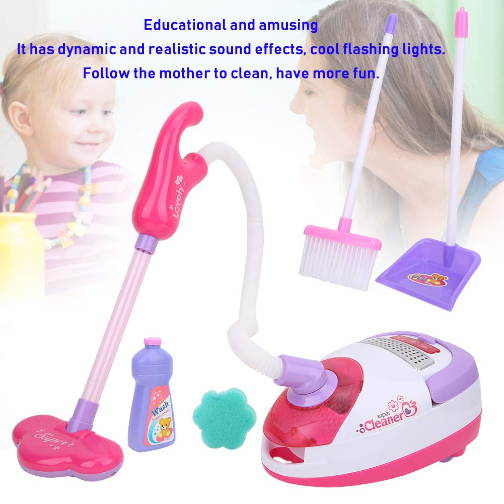 Generic Giocattolo di Simulazione per Aspirapolvere per Bambini, Divertente Giocattolo Elettrico con Suoni e Luci Realistici per Giochi di Finzione, Giochi di Ruolo Domestici, 19x12x9 Cm (5999)