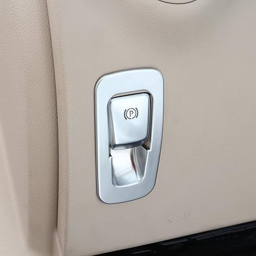 Miniatura 3 de YIWANG para Mercedes Benz W213 E GLC Clase C W205 2015-2020 ABS cromado mate cubierta de freno de mano electrónica