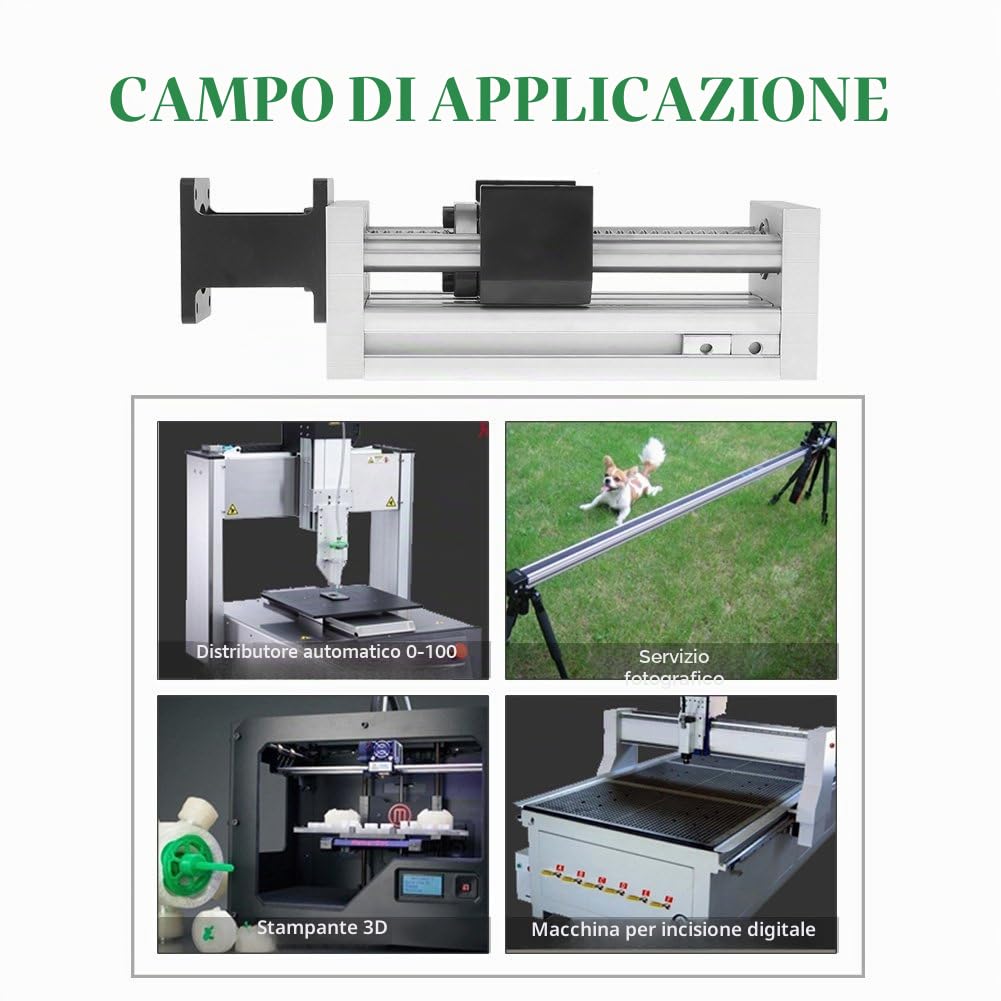 Slitta vite ricircolo sfere 100 mm,CNC Guida Scorrevole lineare,Vite ricircolo sfere manuale Attuatore palcoscenico,Tabella guide lineari Torni CNC Fresatrici Guida scorrevole,con 57 Step motore