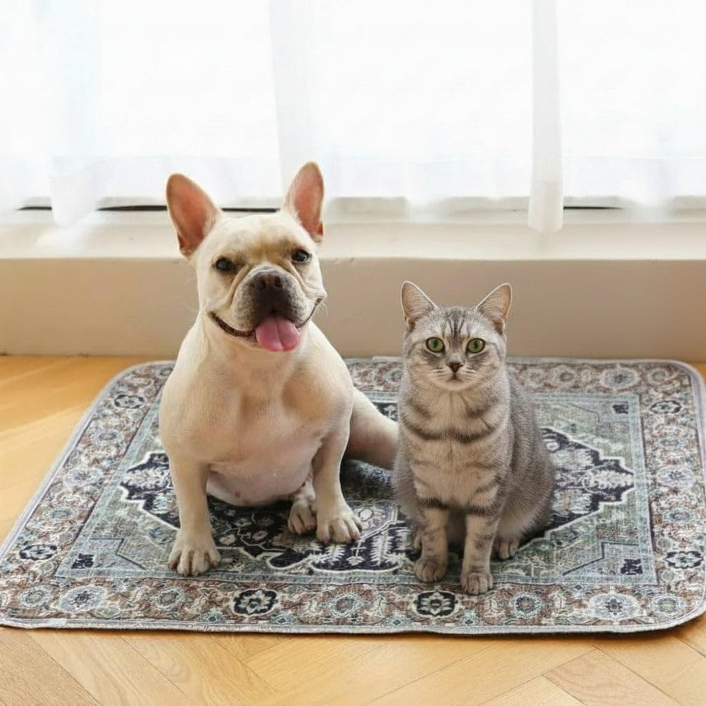 ElitePad - The Only Pet Pad You'll Ever Need, Washable Cat Litter Mat Leak Proof Non Slip Pet Mat Reusable Litter Trapping Cat Litter Box Mat for Floor Crate Feeding Area