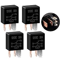 Vista 1 de Relé de 5 pines de 12 V 12 V 30 A, relé automotriz multiusos, relé de arranque negro, relé de arranque para automóvil, accesorios de repuesto