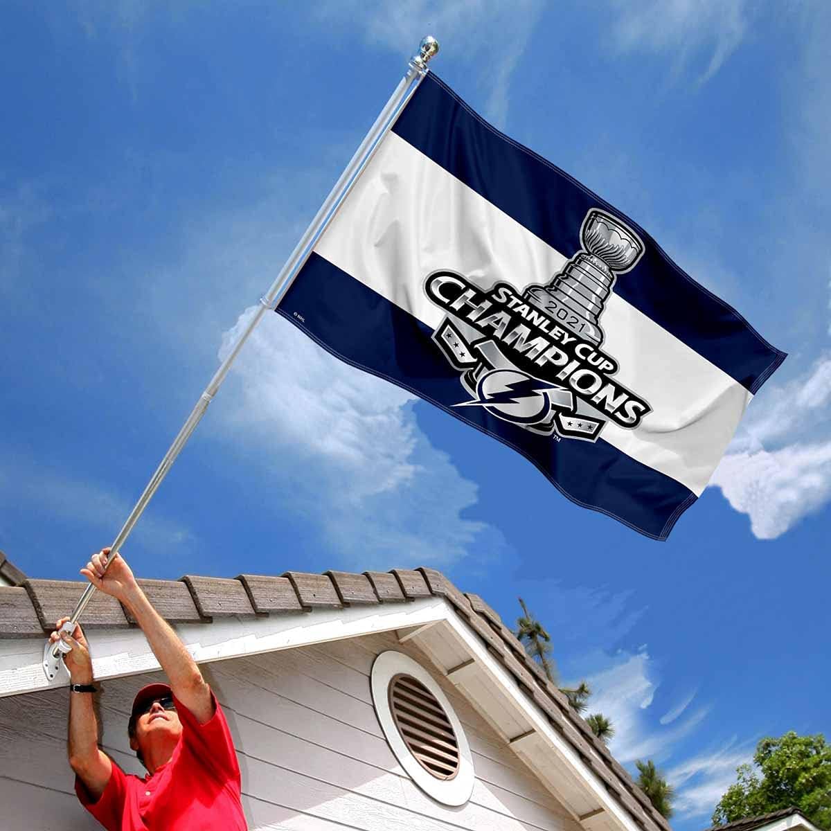 WinCraft Tampa Bay Lightning 2021 Stanley Cup Hockey Champions Grommet Flag