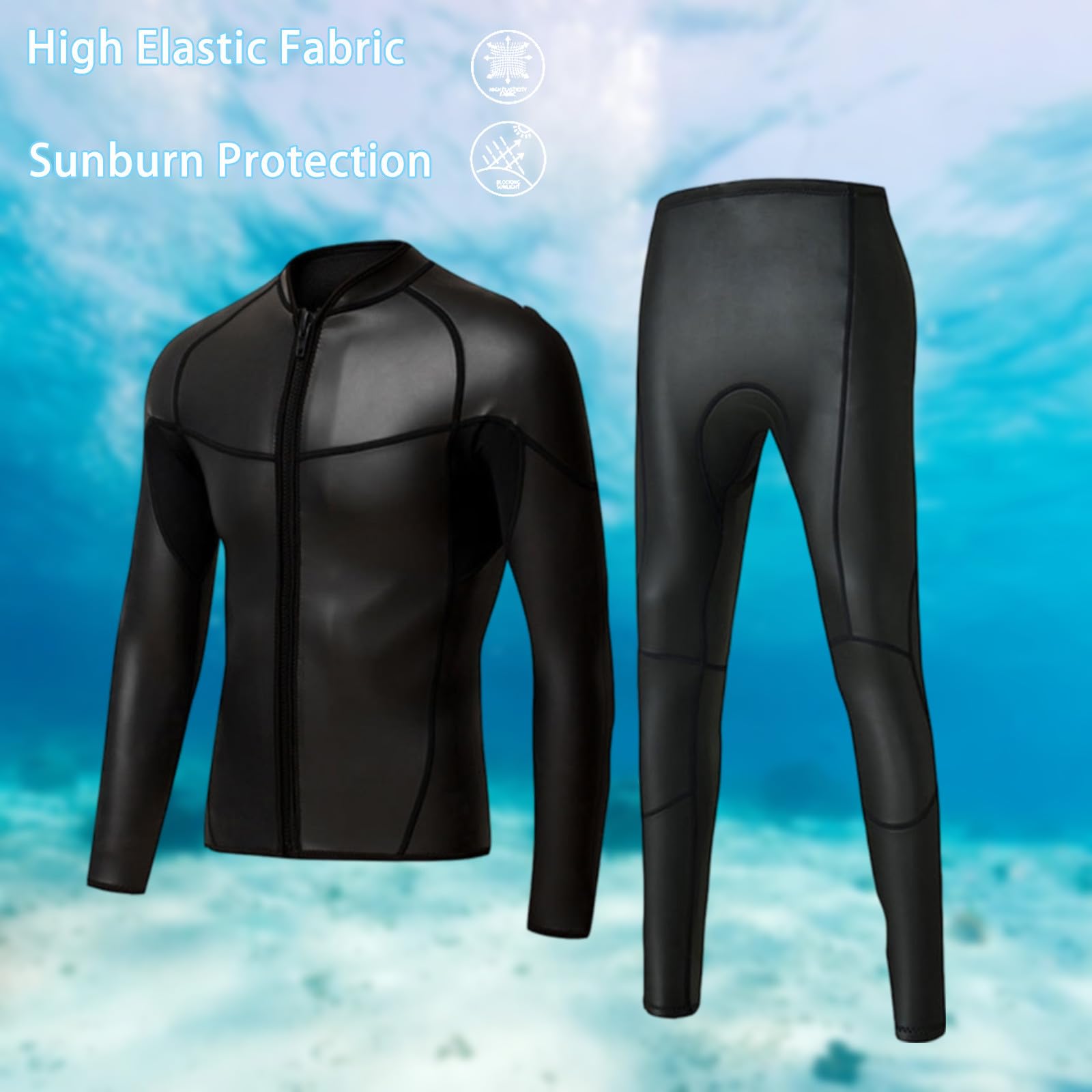 Traje Neopreno Hombre De Camiseta Ajustable Chaleco Snorkel Impermeable Chaqueta Bañador Manga Larga Adulto Surf Natacion Buceo
