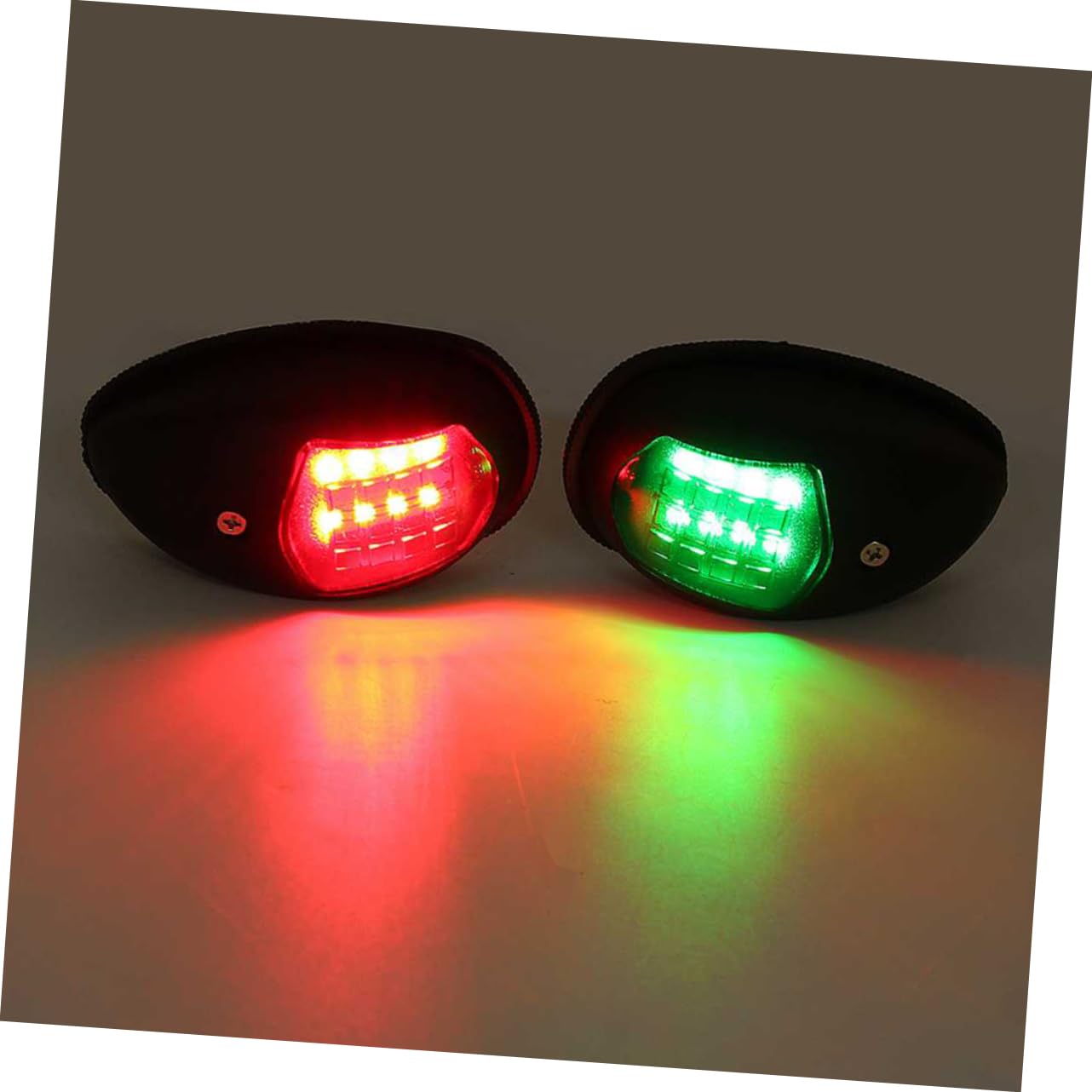 BESTonZON 2pezzi Led Di Navigazionper Barche Impermeabili Segnalazione Rossa Per Yacht e Pontoon Basso Consumo Energetico Alta Visibilità Facile Installazione