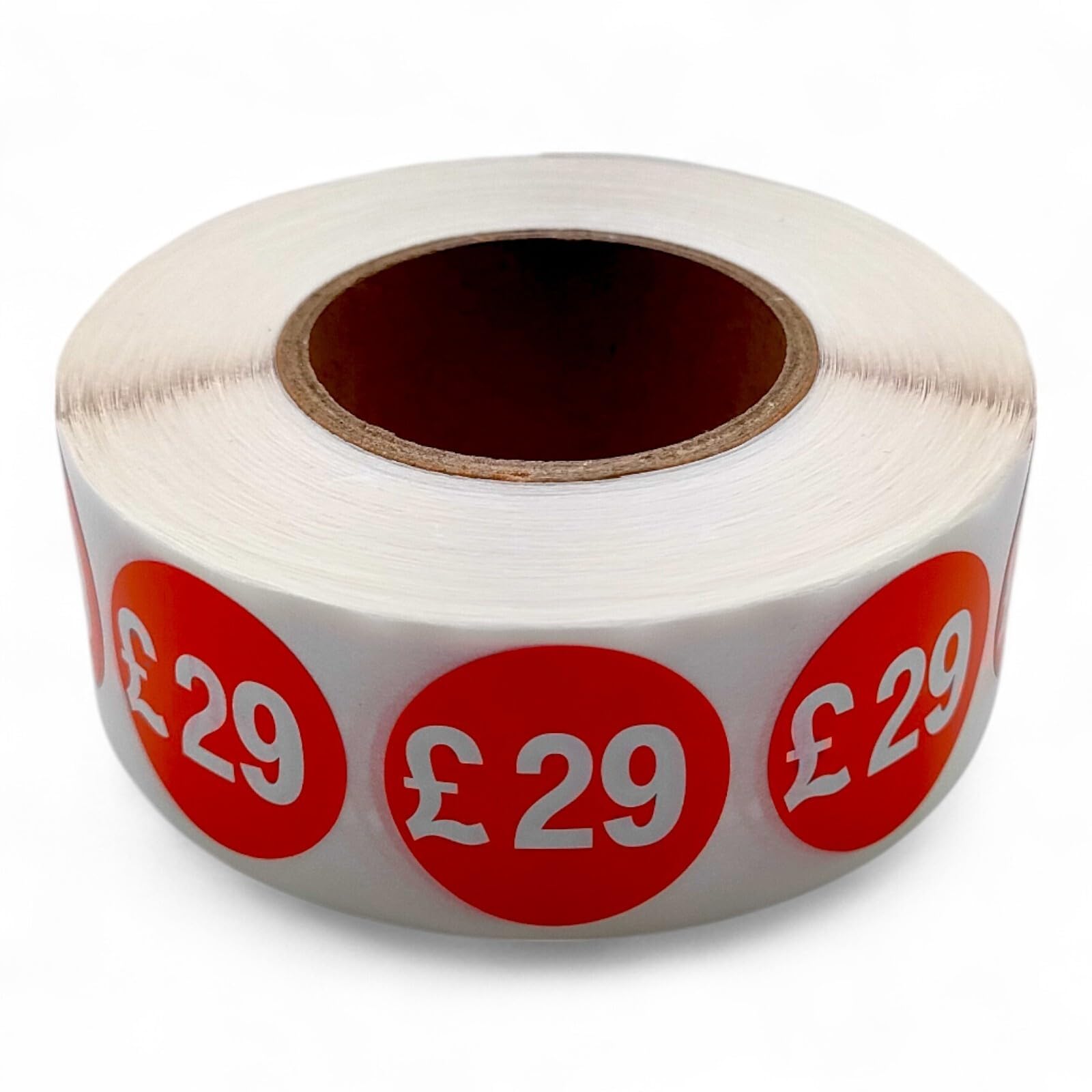 Price Stickers - 1000 Stickers - 25mm Red Self Adhesive Sticky Labels Rolls £29