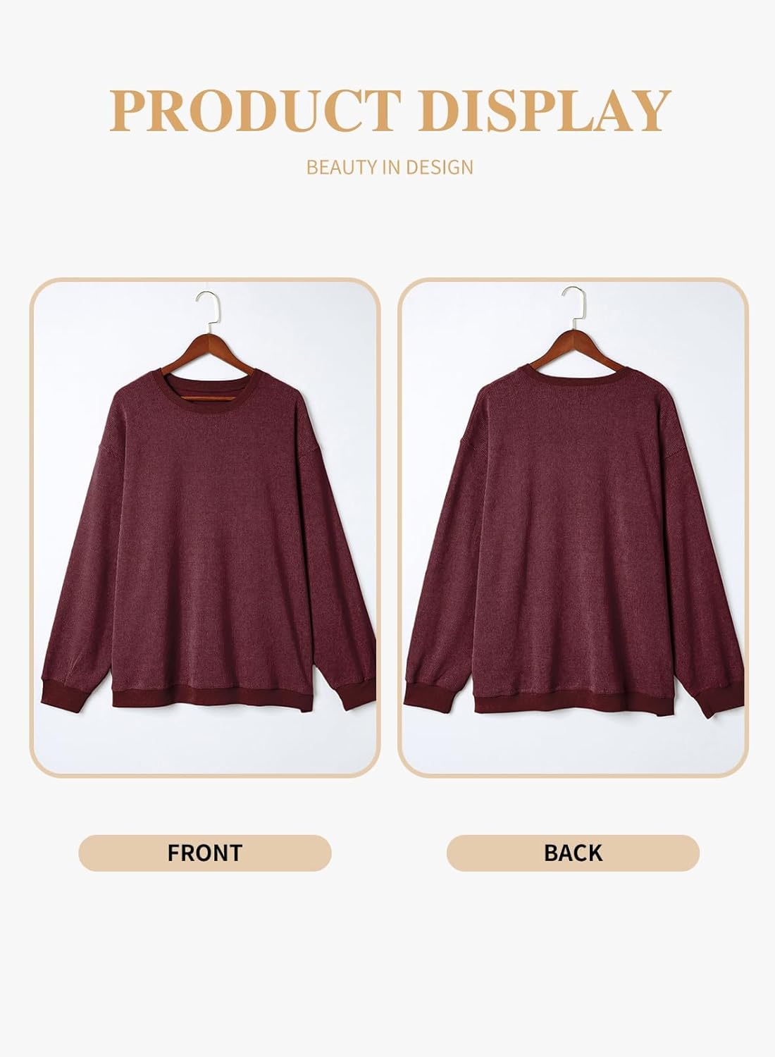 Eytino Women Plus Size Sweatshirts Long Sleeve Crew Neck Casual Oversized Soft Pullover Tops Shirts(1X-5X) - Image 4