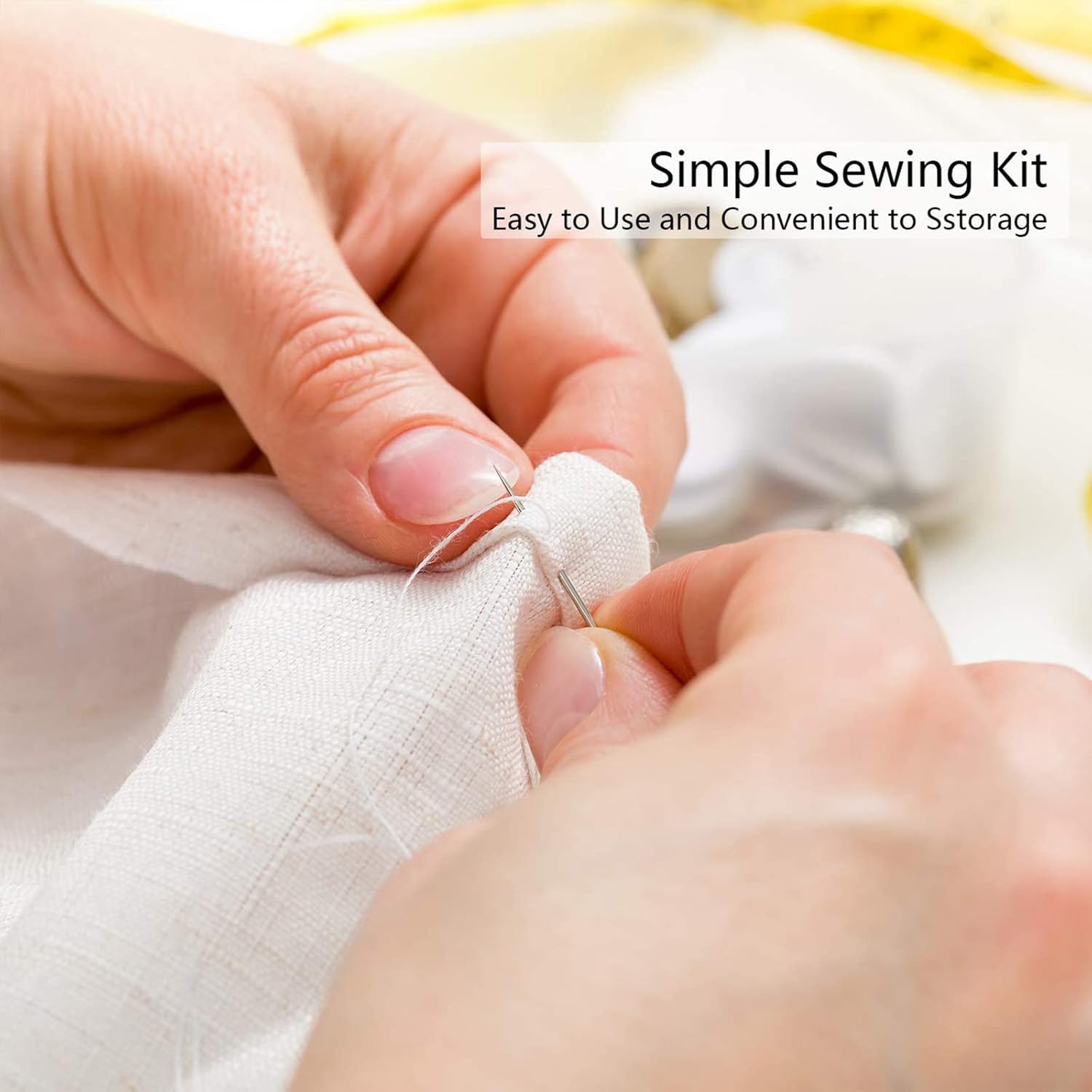Daily Crafts Small Simple Handy Travel Mini Sewing Kits Thread Repair Emergency Kit with Needles, Threads, Button, Safety Pin for Gift Home Hotel Amenities Necessities (5 pcs) 3