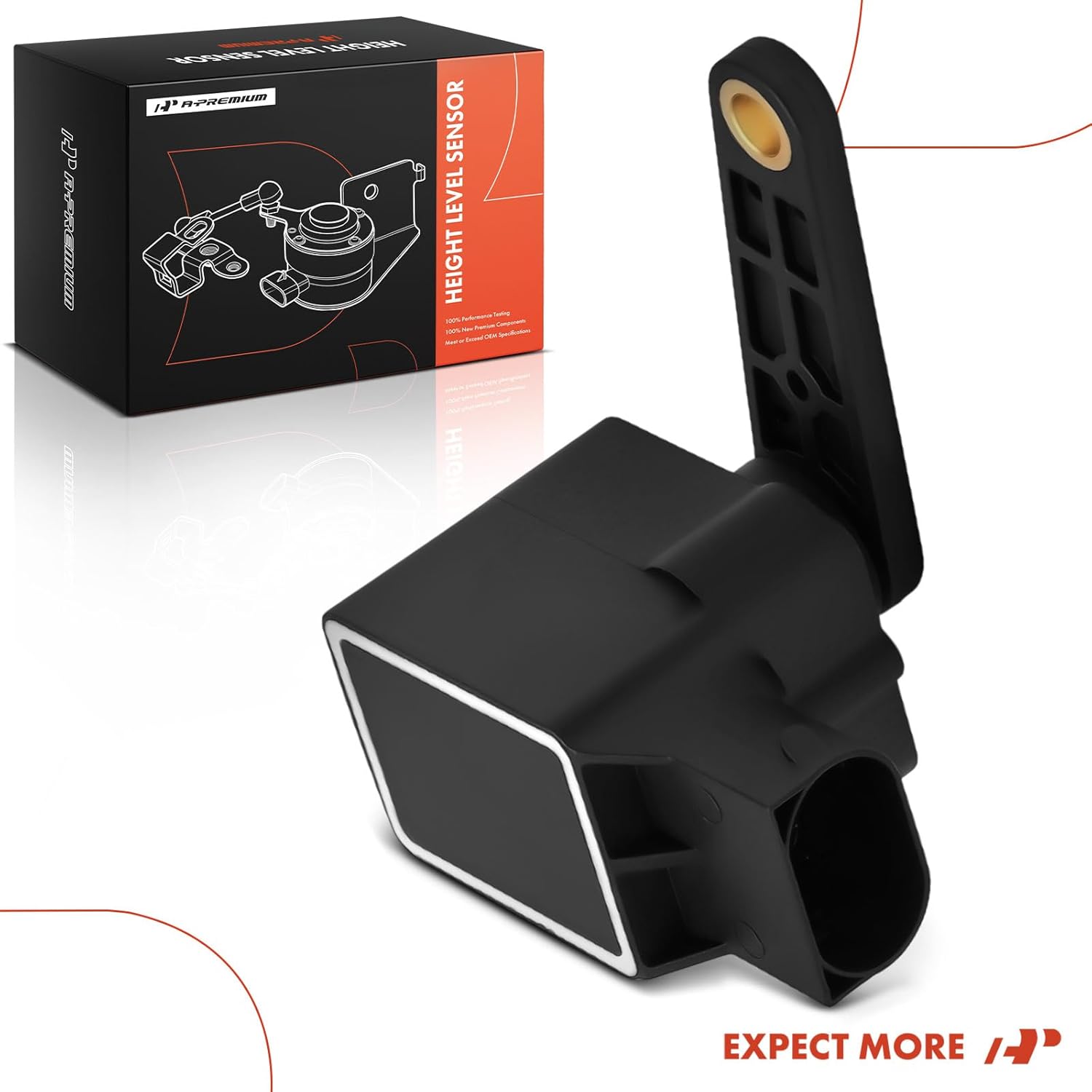A-Premium Ride Height Level Sensor Compatible with Mercedes-Benz E350 2006-2009, E320/E500 2003-2006, S500/S430 2000-2006, CLS55 AMG/CLS500 2006, SL55 AMG 2003-2006, Front or Rear Side