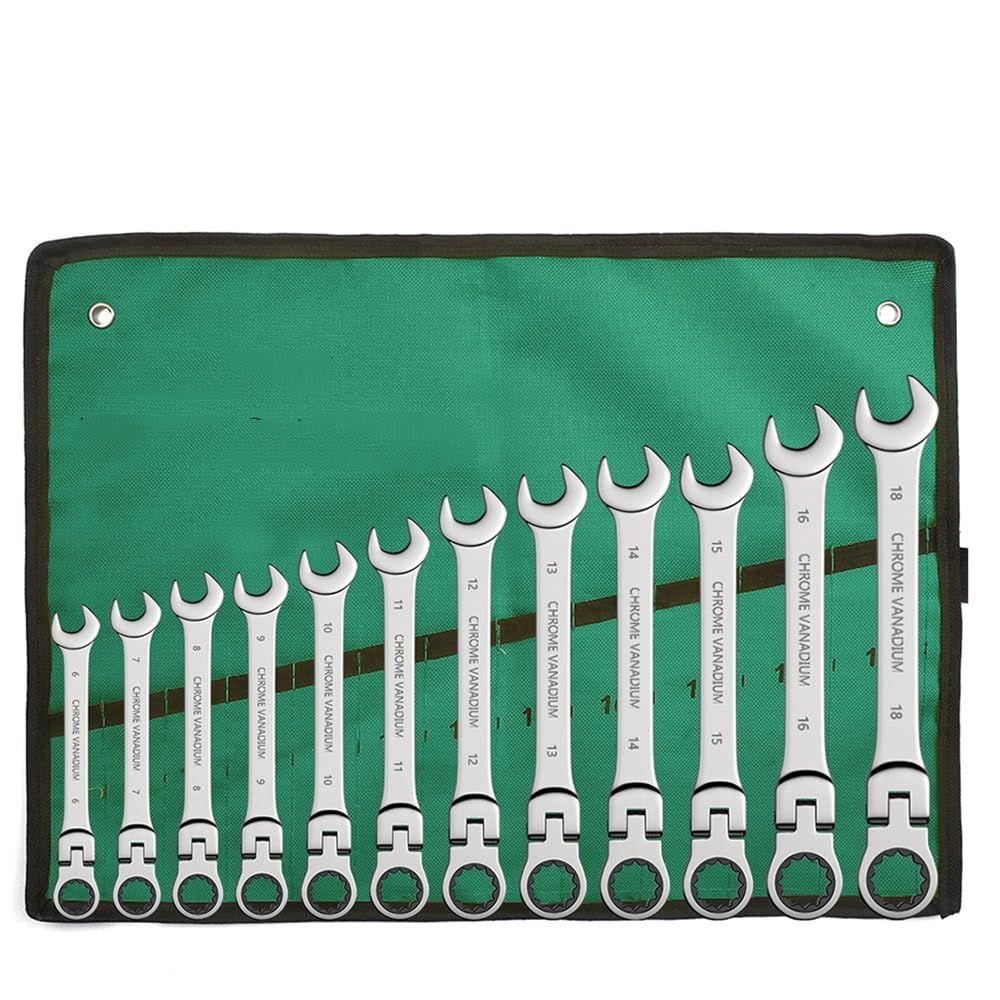 Llaves Fijas Con Carraca Llave de trinquete, llave de trinquete de 6-24 cm, herramienta de reparación de automóviles Herramienta de llave universal for reparación de automóviles Juego de llaves Llave