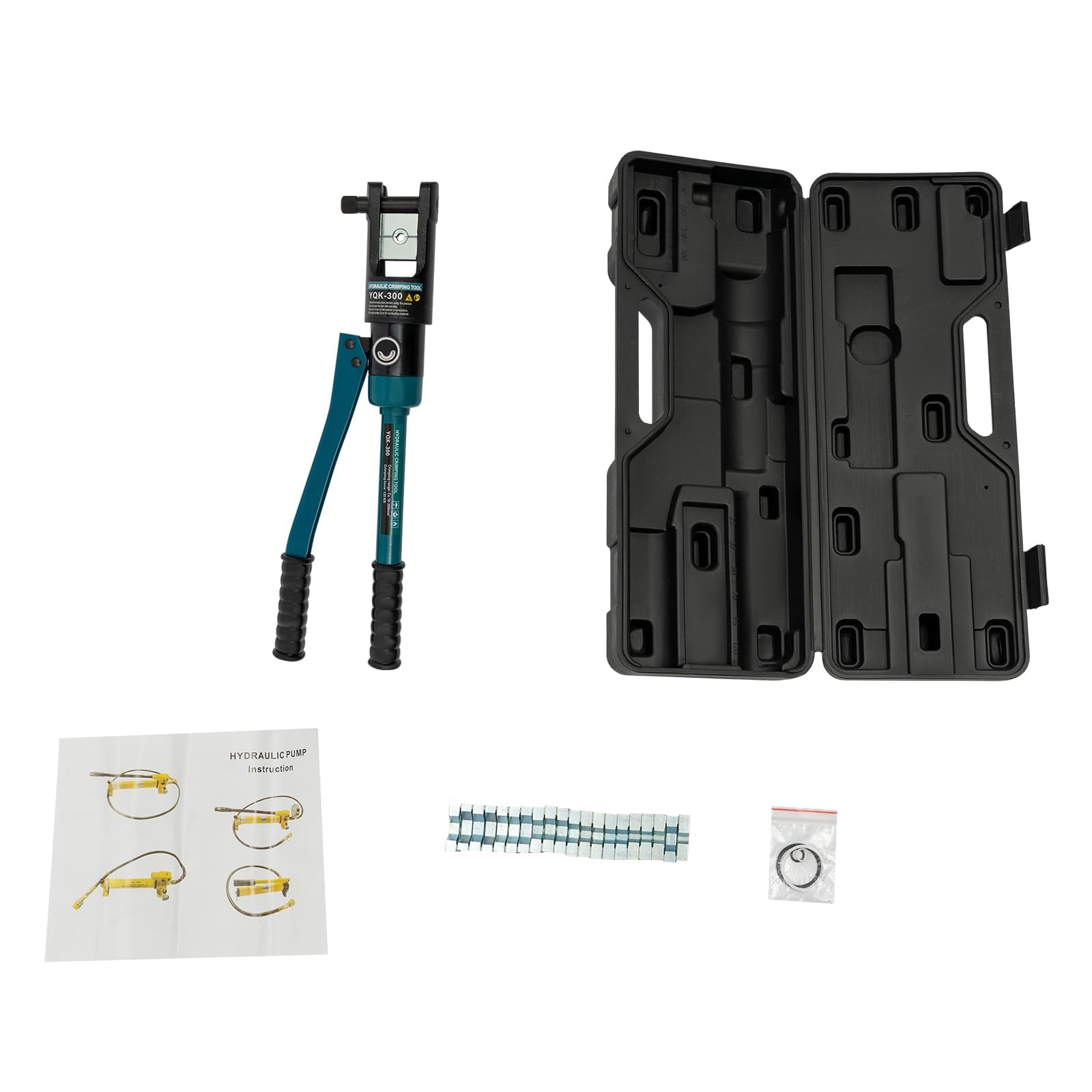 Crimpadora hidráulica, 16T profesional hidráulica con 11 pares de matrices para tubos de aluminio, tubos de plástico, tubos PEX, tubos multicapa