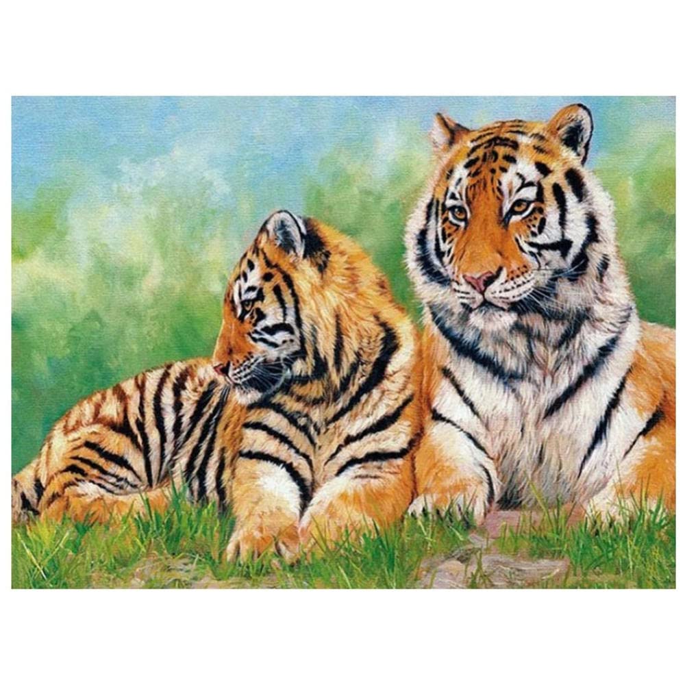 5D Diamantmalerei Tiger – 130x55 Cm, DIY Set Mit Vollzubehör, Wandbild Zum Selbermachen
