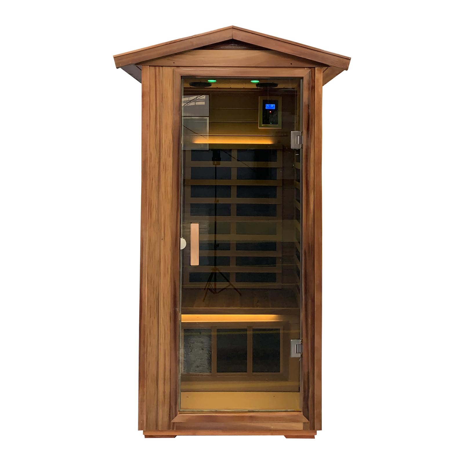 Red Single Outdoor Sauna Outdoor Indoor Wooden Sauna Room