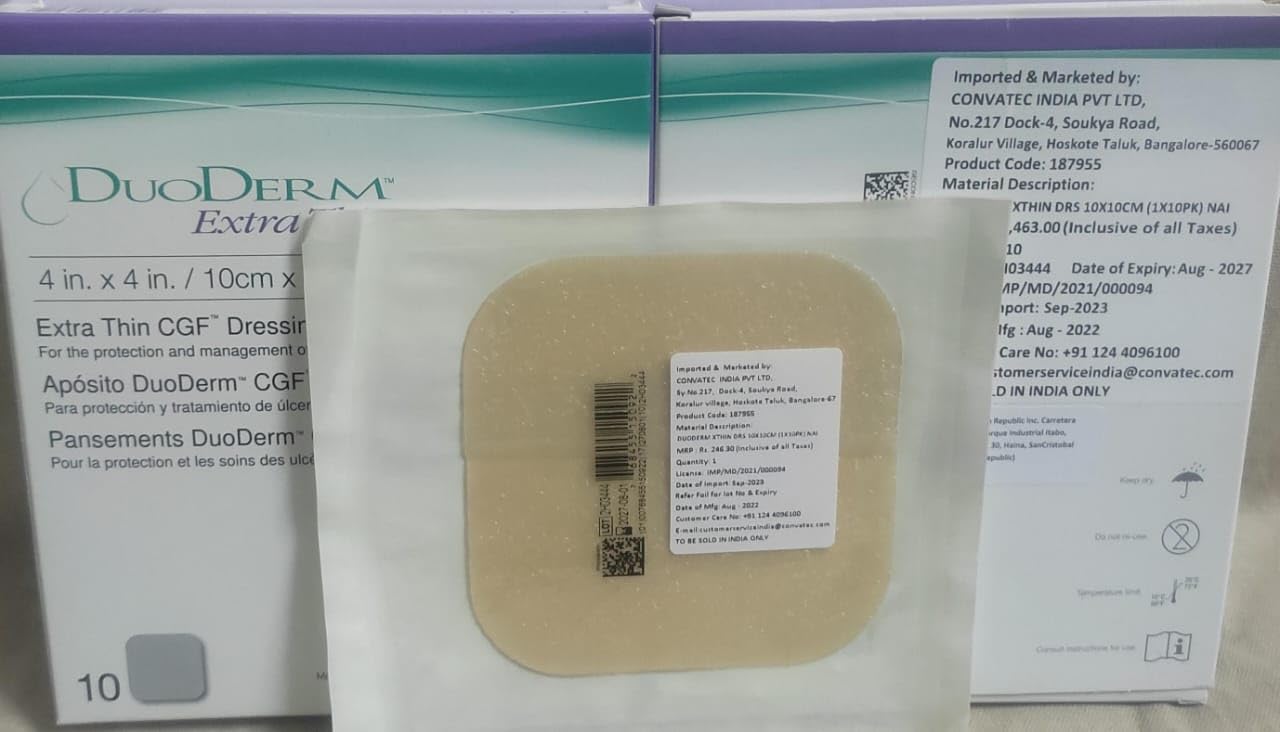 Dressing Extra Thin Duo Derm 4inch x 4inch / 10 cm x 10 cm (Pack of 10)