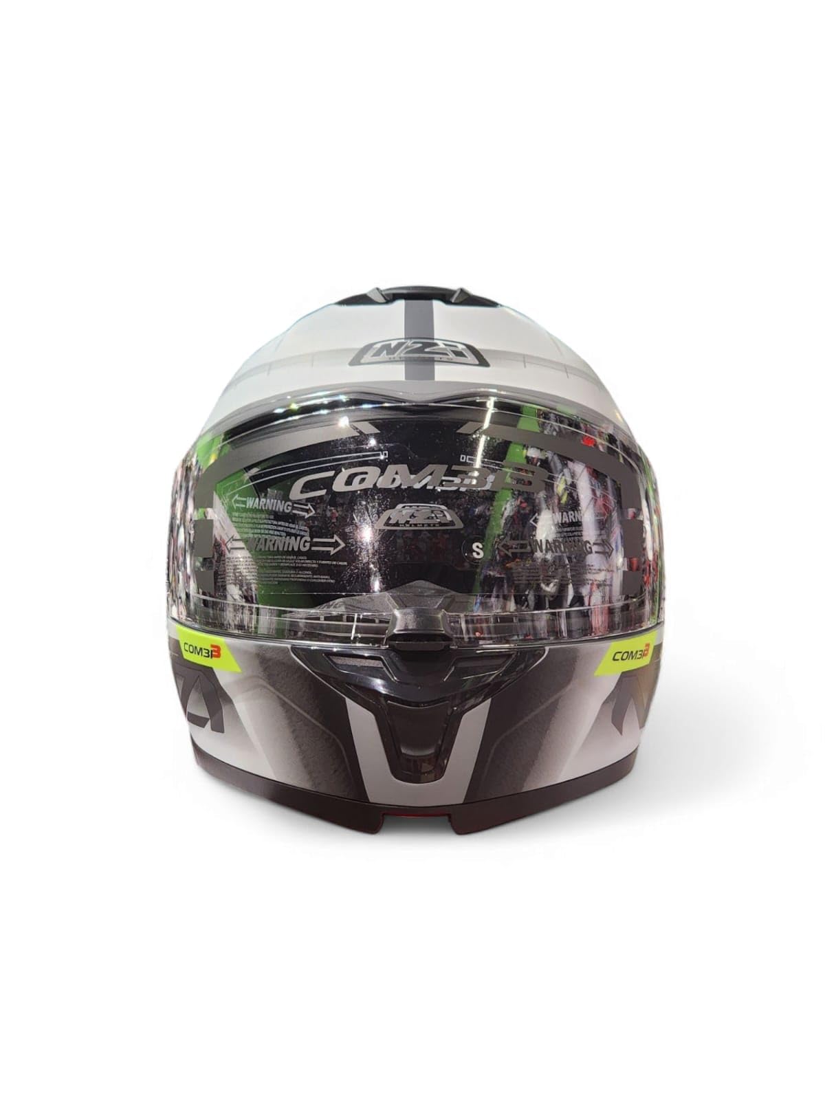 Casco Moto Modular NZI Combi 3 Metric Nardo Grey Blanco HOMOLOGACION 22.06 Talla L