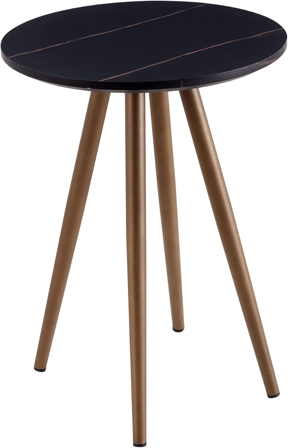Modern Minimalism Black Faux Marble End&Side Table,Small