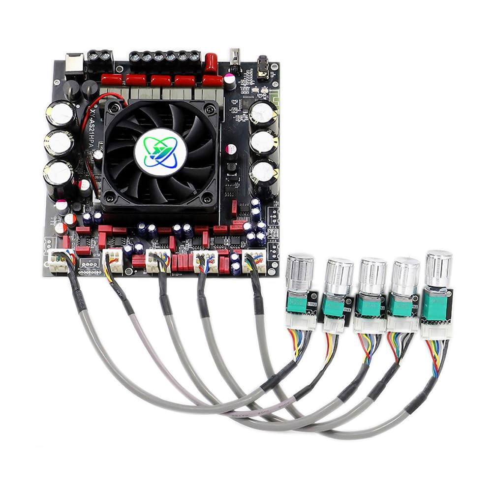 AS21-C TPA3255 Bluetooth 5.2 2.1 Channel Subwoofer Power Amplifier Board 300WX2+600W REBLE Bass Note Tuning AMP DC19V-50V-image-49