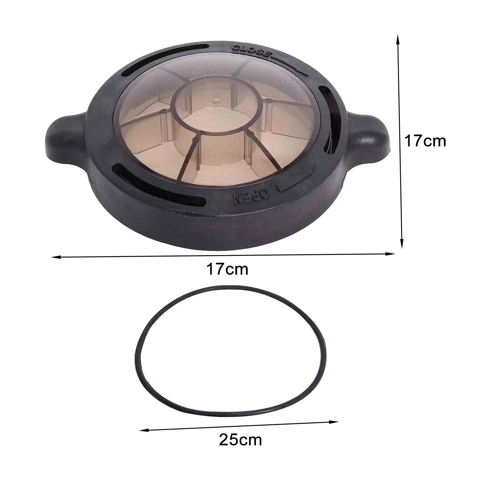Couvercle Universel pour Pompe de Piscine, Filtre et Crépine, Accessoire de Rechange avec Joint, Conception Adaptée, avec Boucle