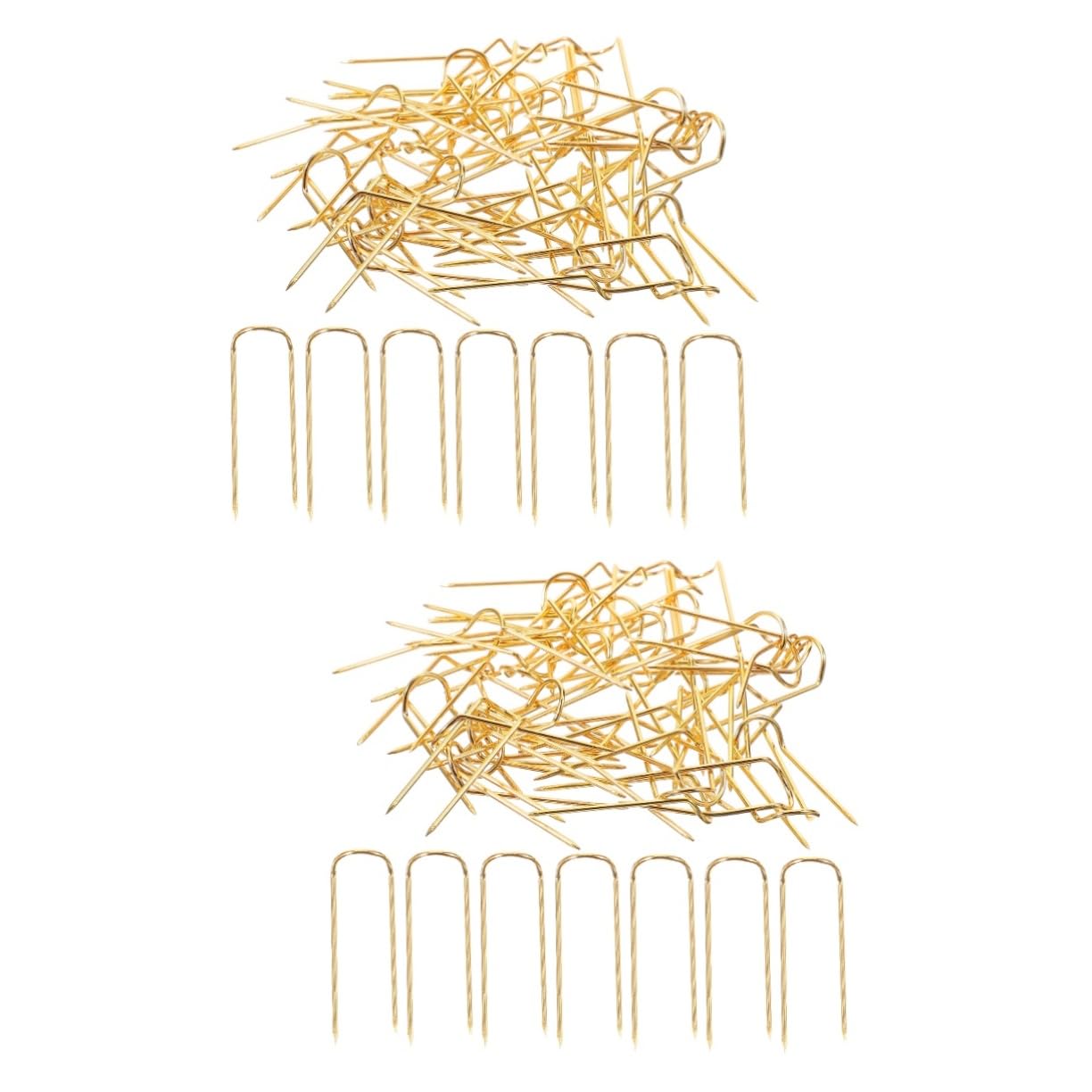 Operitacx 2sets Sewing Needles and Blocking Pin Set Carbon Steel u Pins Comfortable Handling for Sewing Knitting and DIY Projects 50pcs*2