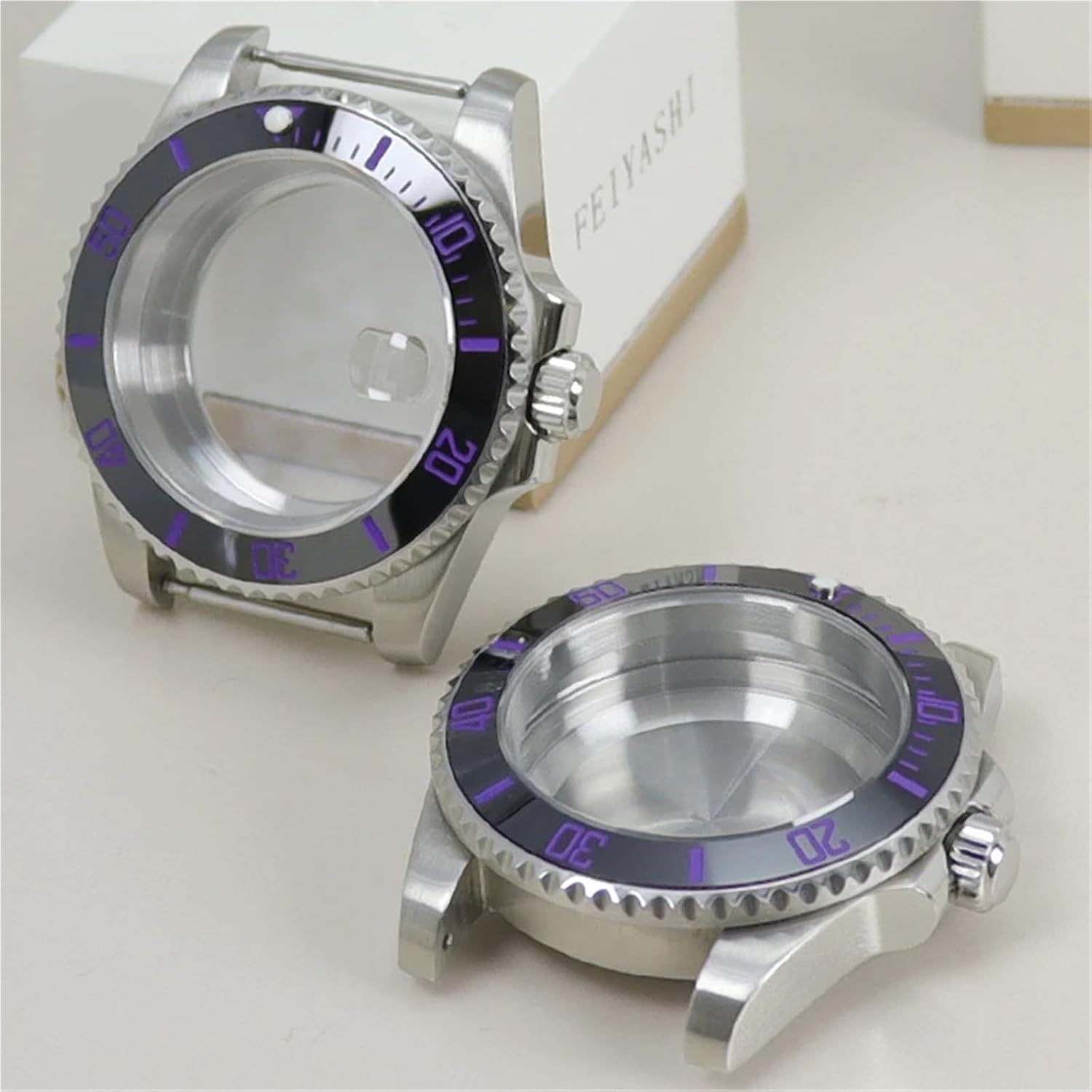 40mm Replacement Watch Parts Screw-in Crown Fit For Seiko NH35 NH36 8215 Eta 2824 Movement 28.5mm Dial Sapphire 20ATM Watch Case