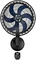 Ventilador de Parede Arno Xtreme Force Breeze 50cm VB51, 126W, 6 Pás, 3 Velocidades, Modo Sono Tranquilo, Oscilação 80º, 110V