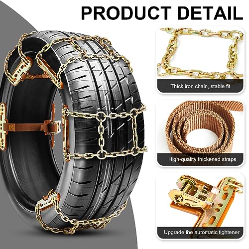 Datanly JIA-DATANLY-171 12 Pack Snow Chains Adjustable Tire Chains thumb #4