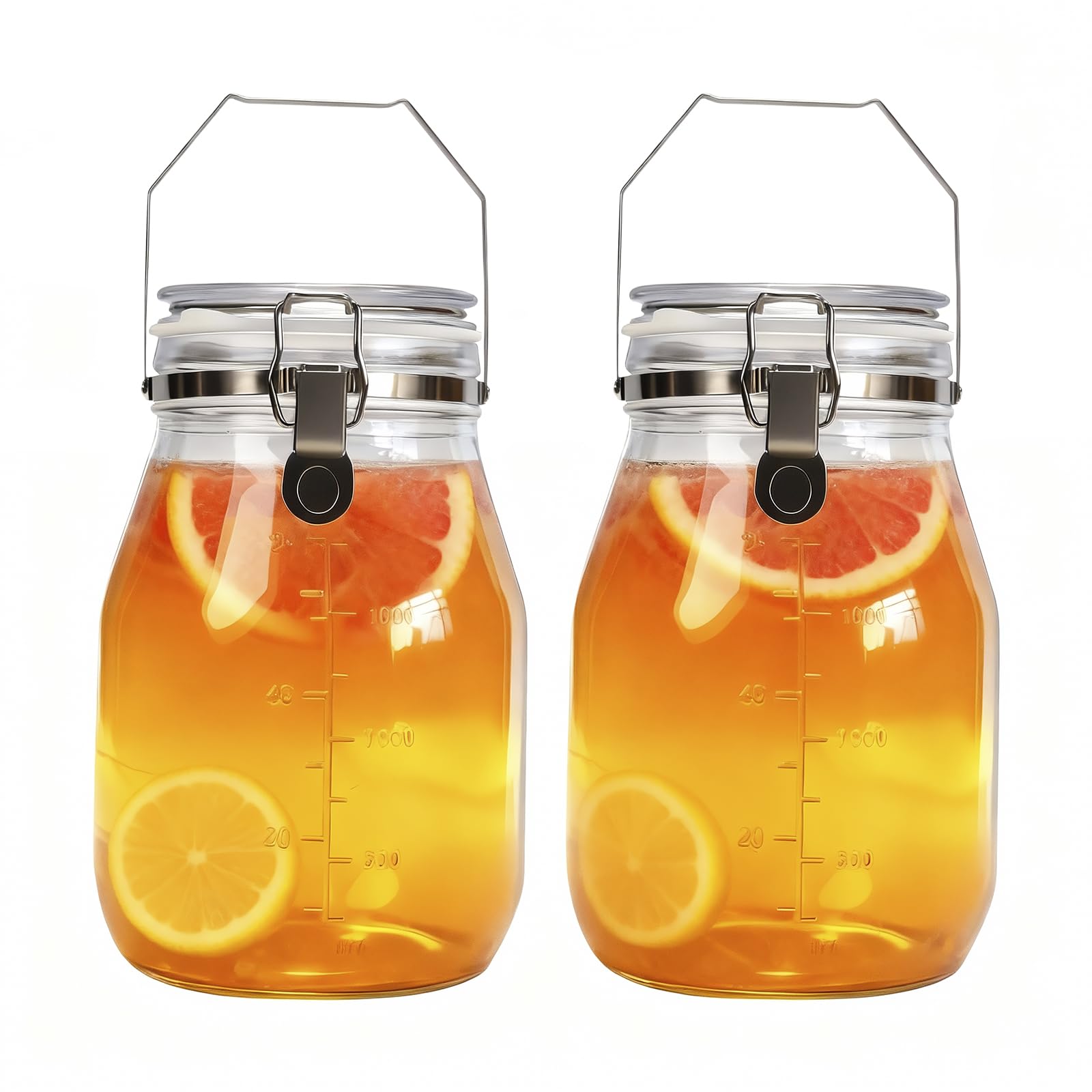 Tarro de cristal con cierre a presión para evitar la humedad en harinas y cereales