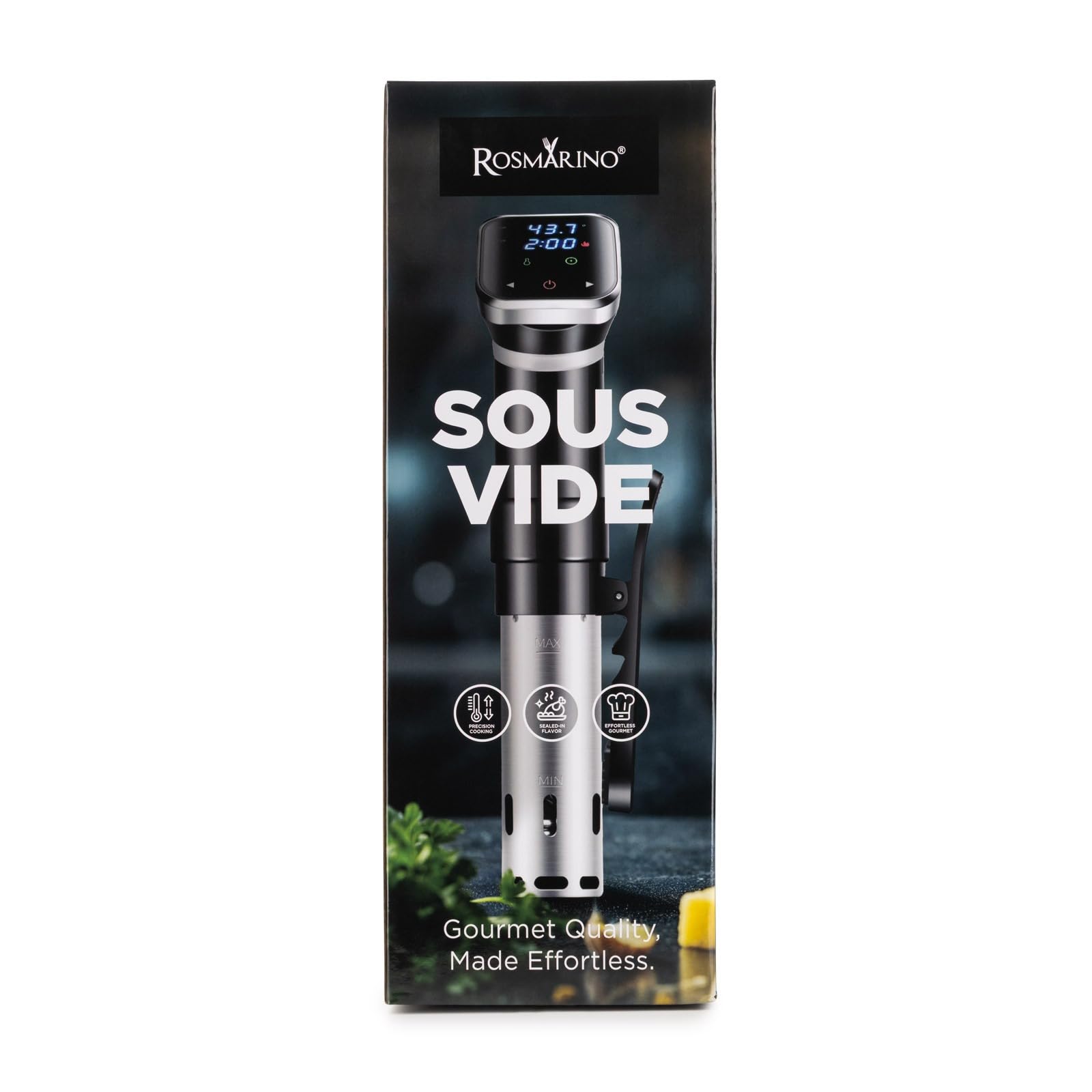 Rosmarino Sous Vide Sous Vide Stick – Präzisionsgaren, Sous Vide Garen, Küchengerät Sous Vide, Vakuumgaren, Sous Vide Gerät mit Temperaturregler