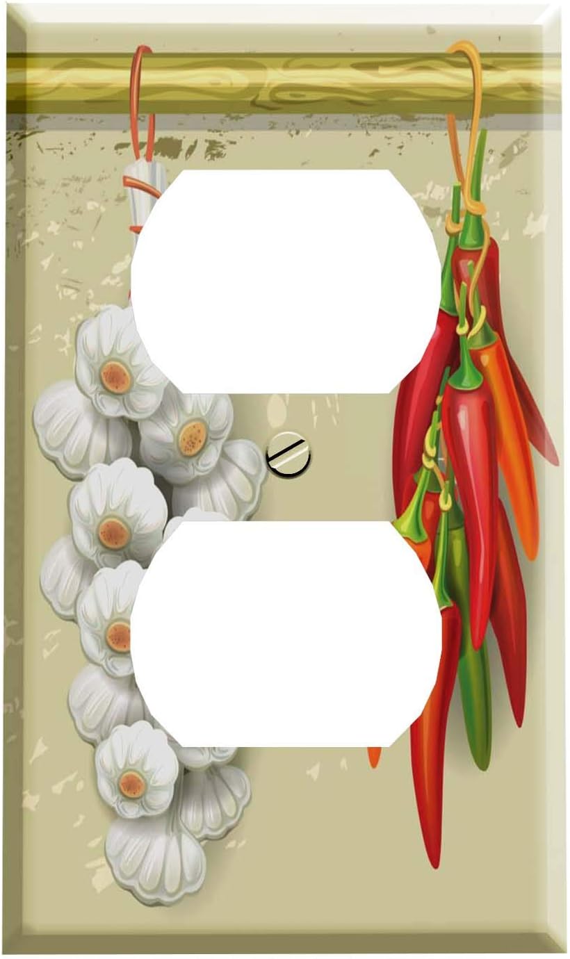 Chili Peppers and Garlic Outlet Cover