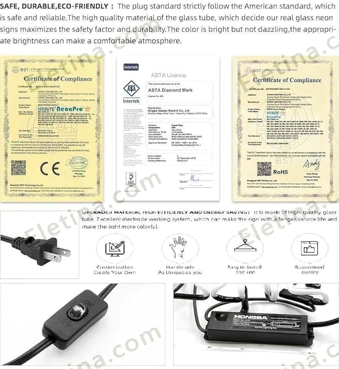 Miniatura 8 de Letreros de neón de bar de cerveza para dormitorio, compatibles con Iron City Beer Steeler, letreros de neón de vidrio para hotel, cafetería, cueva,