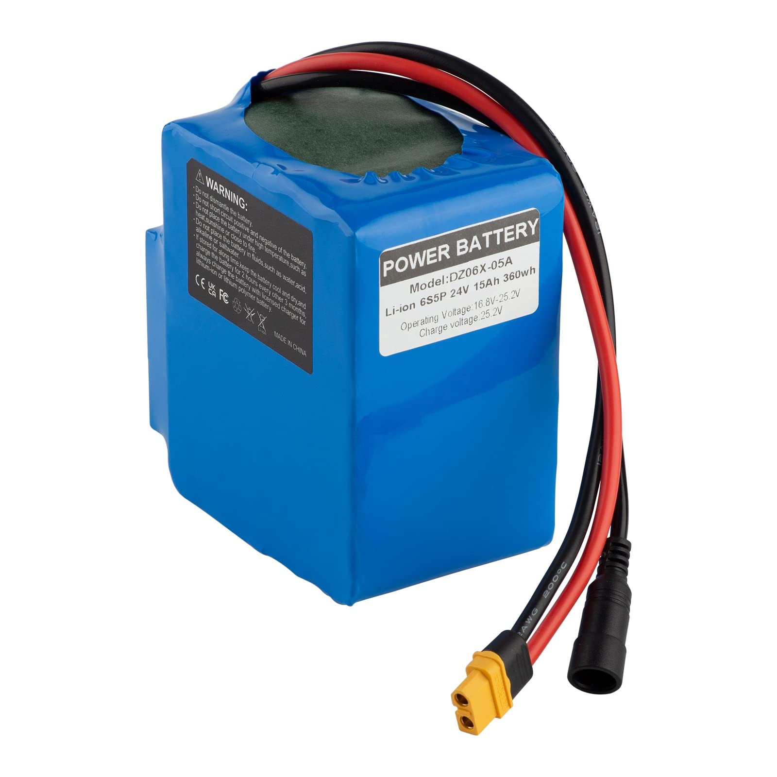 Pełne napięcie 25,2 V, nie 29,4 V) akumulator litowo-jonowy 24 V 15 Ah, elektryczny akumulator litowo-jonowy 15 Ah, z ładowarką 200 W, 700 W, 250 W, 300 W, 350 W, 500 W, może być używany do skuterów,