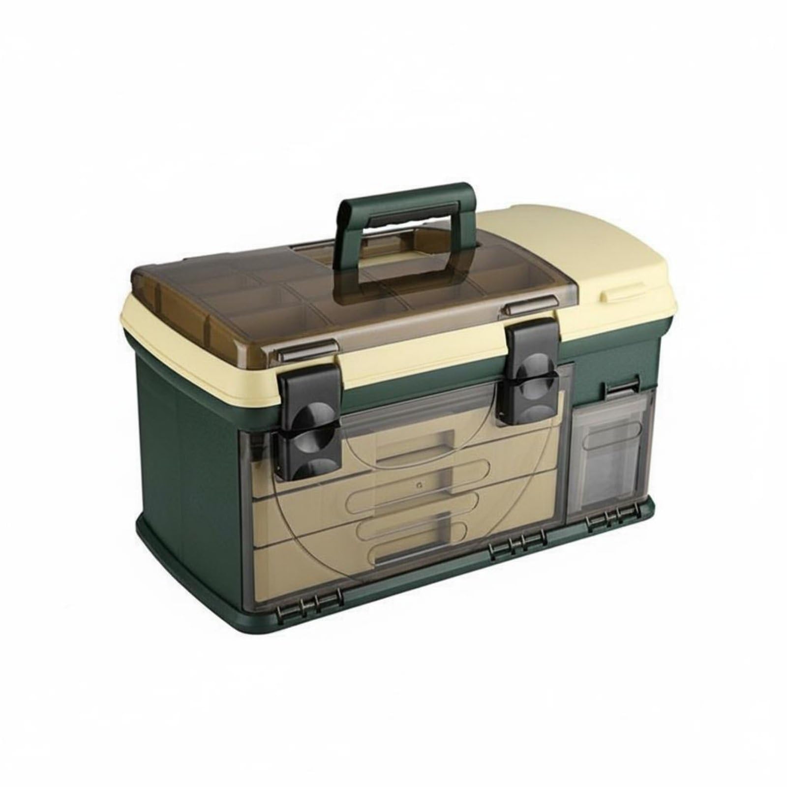 Caja de Almacenamiento de Pesca Caja Maletín Organizador Estuche con a Varios Niveles y Asa Ergonómica Paneles de Alta Resistencia Adecuada para Pesca en Kayak Embarcación Escapadas