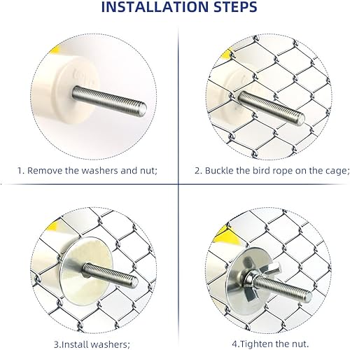 Miniatura 5 de Columpio de escalada con cuerda de periquito colorido (23.6 pulgadas)