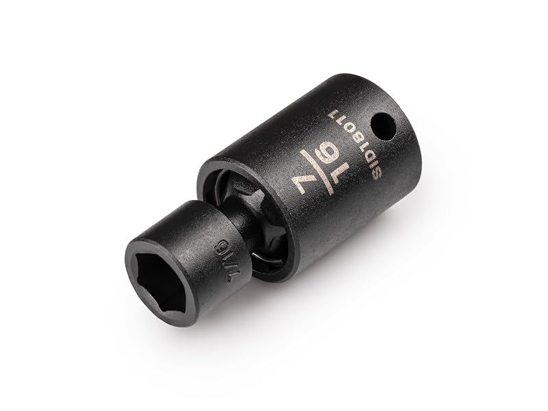 Soquete de Impacto com Junta Universal TEKTON, Encaixe 9,5 mm (3/8 pol.) x 11,1 mm (7/16 pol.), 6 Pontos, SID18011