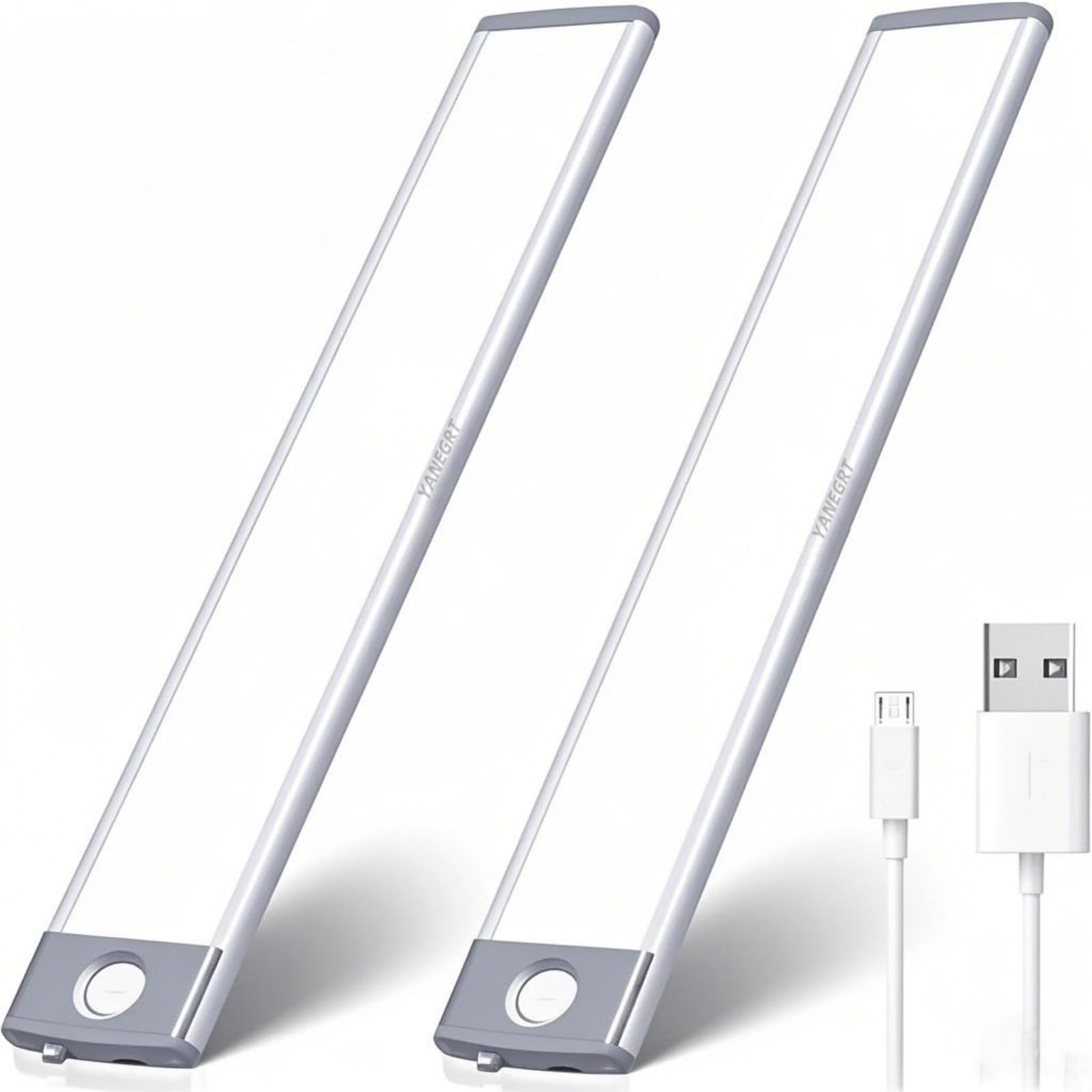 54 luces LED para armario, sensor de movimiento para interiores, recargable por USB, luces magnéticas de 2500 mAh, luces de armario más suaves y brillantes para encimera de cocina, dormitorio