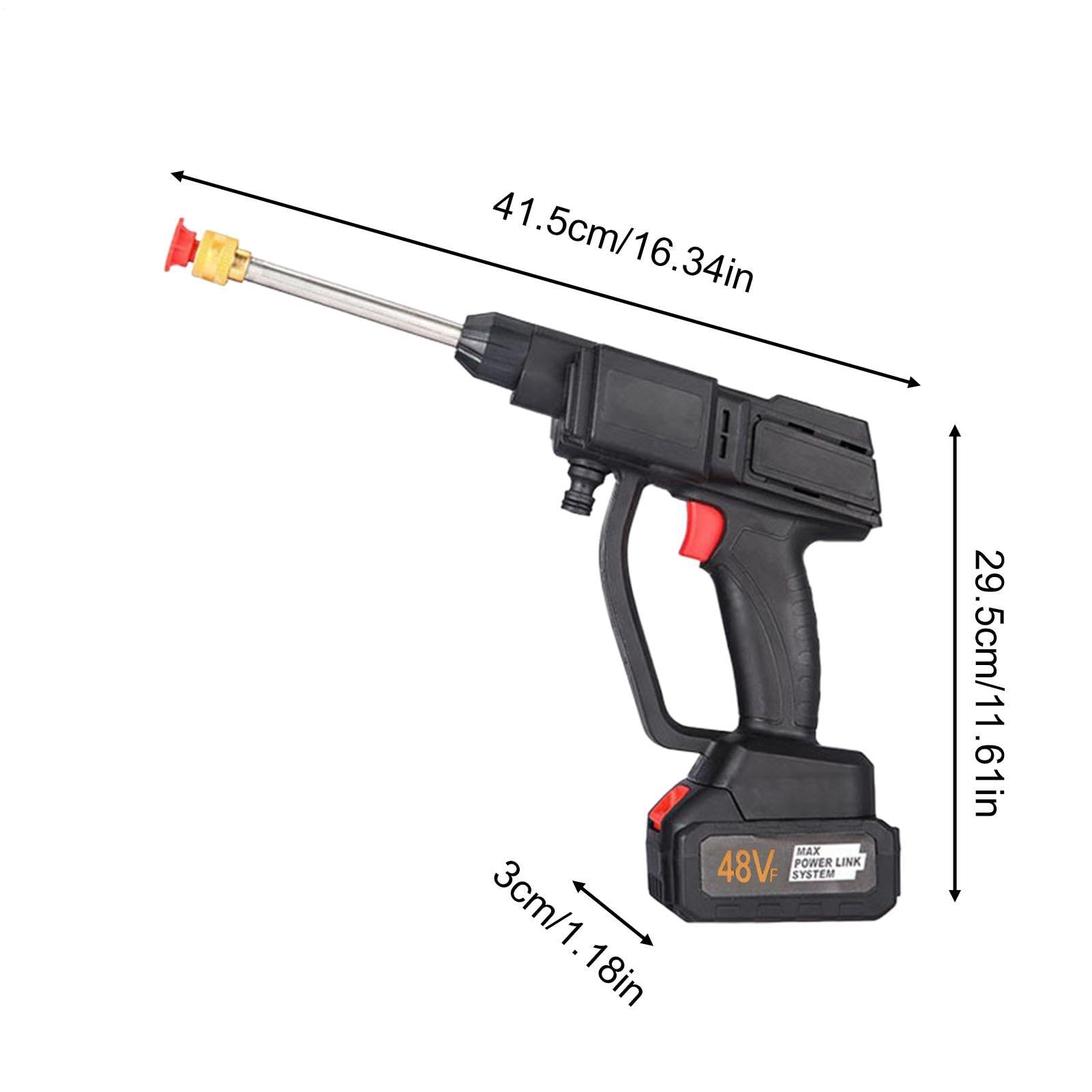 Herramienta de limpieza de boquilla ajustable para lavadora a presión inalámbrica | Lavadora eléctrica portátil inalámbrica para césped, terraza, coche, entrada, ventana, jardín, patio, hogar