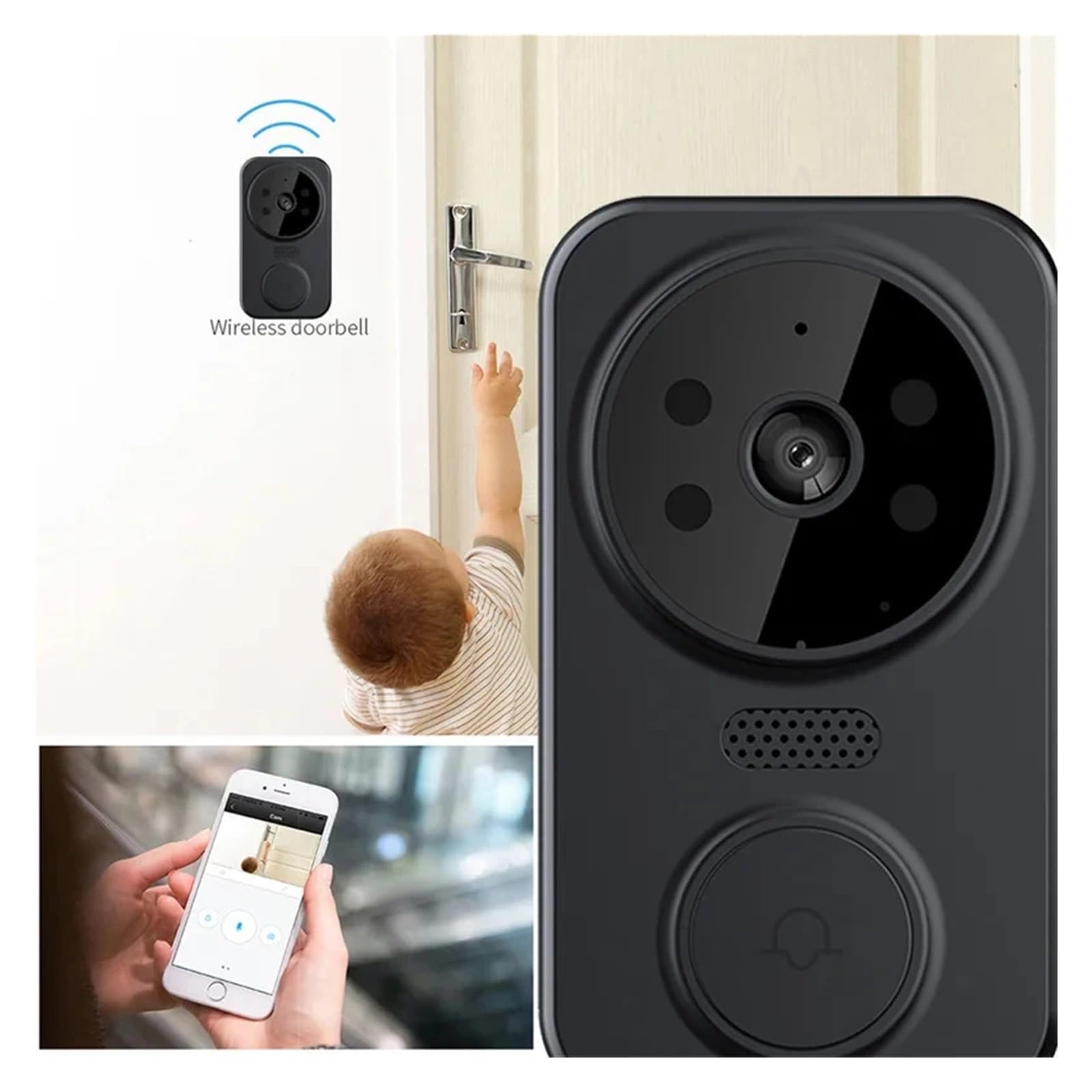 Videocamera for campanello video wireless intelligente