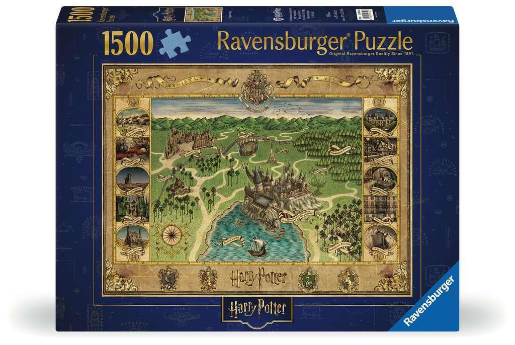 Ravensburger Harry Potter Hogwarts Map 1500 Piece Jigsaw Puzzle For Fans Collect