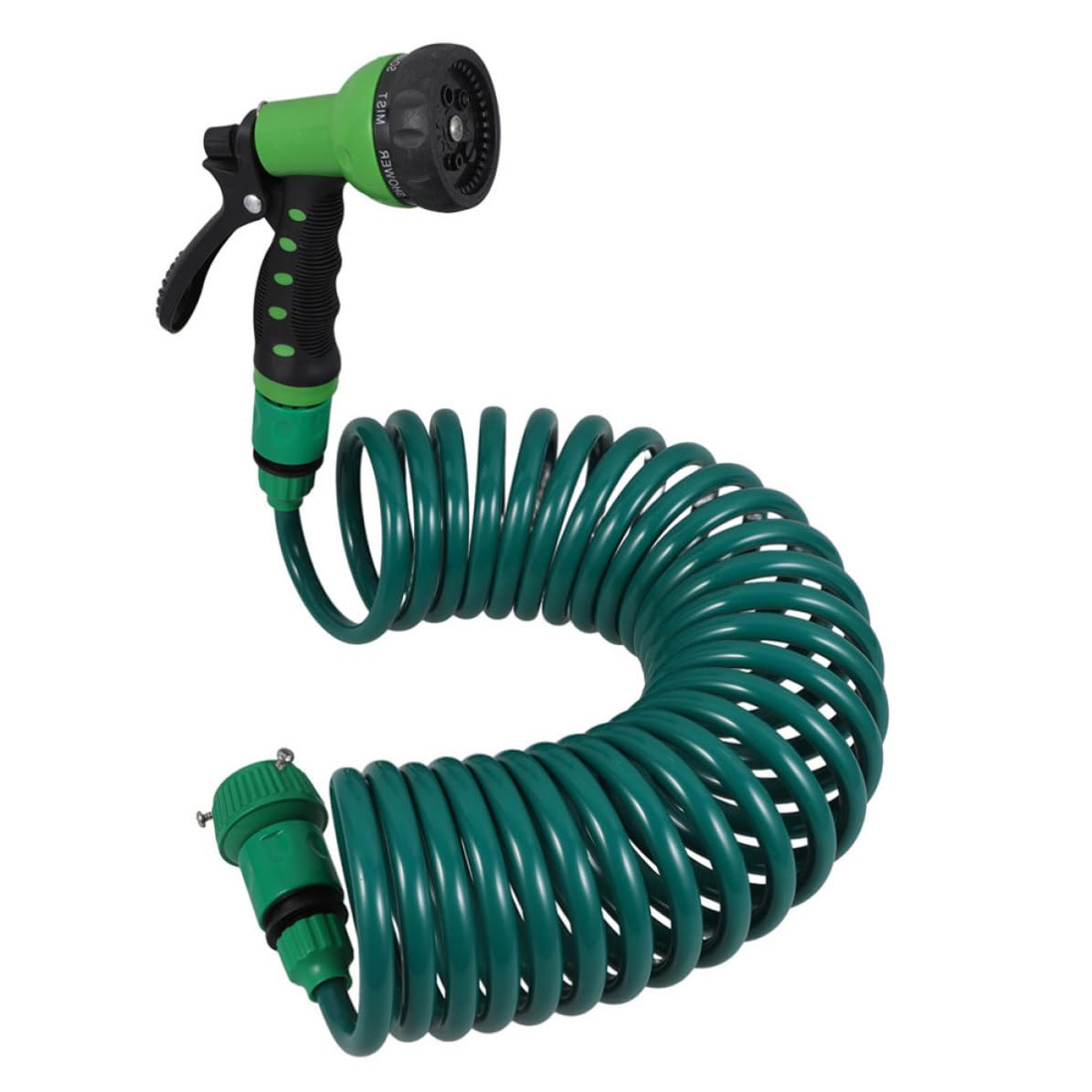 Tubo Flessibile a Spirale EVA 3/8 Pollici per Auto e Giardino Verde