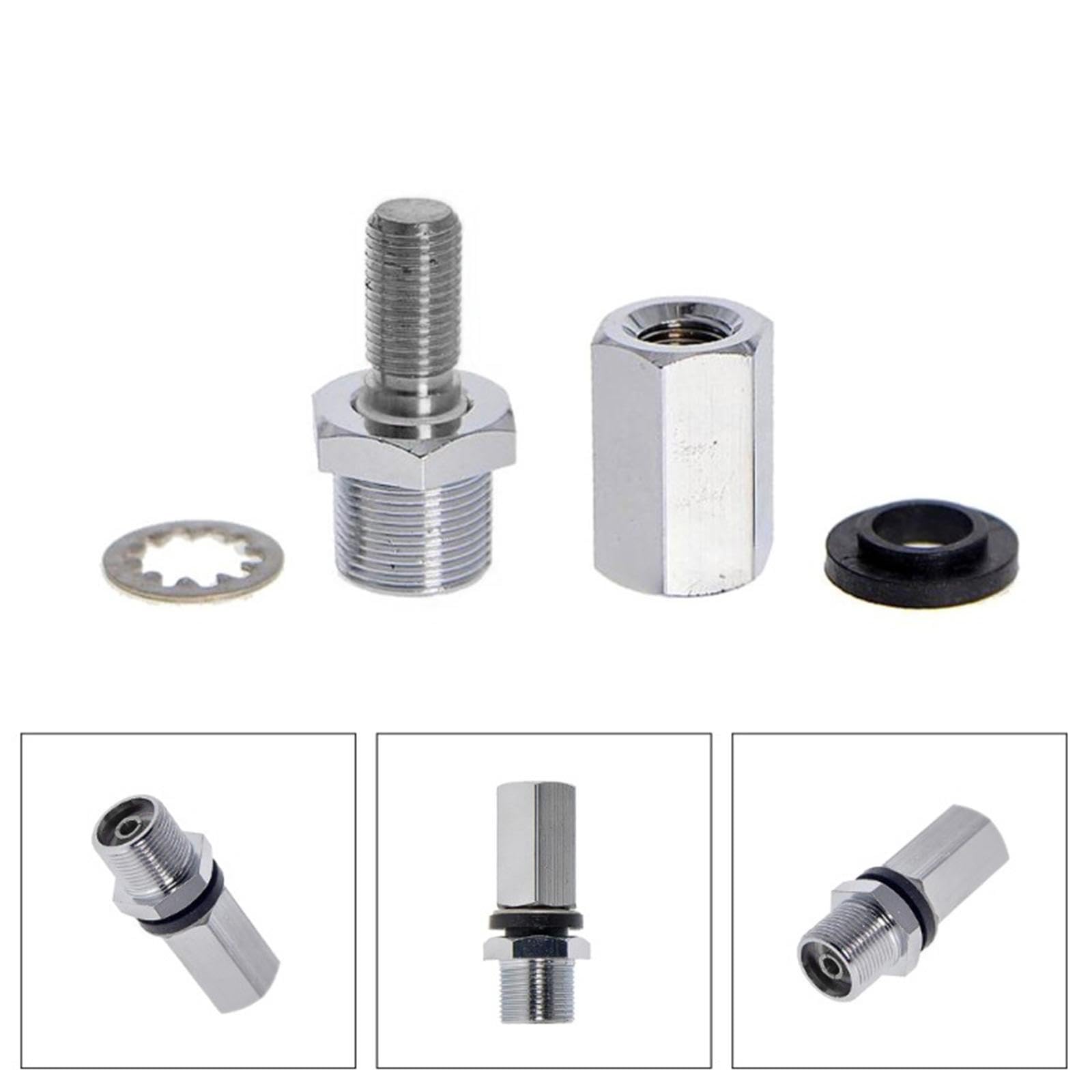 4X Adaptador de Antena CB, Conector Universal para Camiones, Accesorios Metálicos para Automóviles, Modificación Duradera, Fácil Instalación, Mon