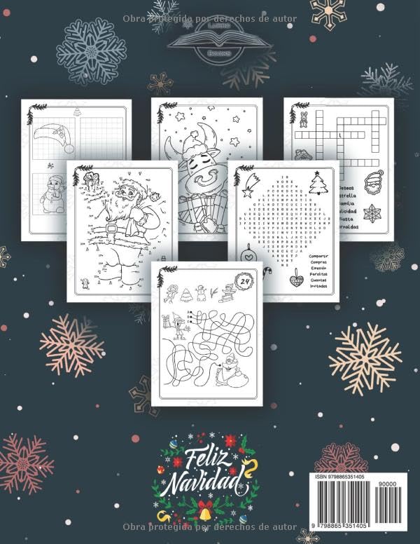Miniatura 2 de Calendario de Adviento Libro de Actividades para Niños Cuenta Atrás para la Navidad Libro para Niños Páginas para Colorear, Laberintos, ... Sudokus