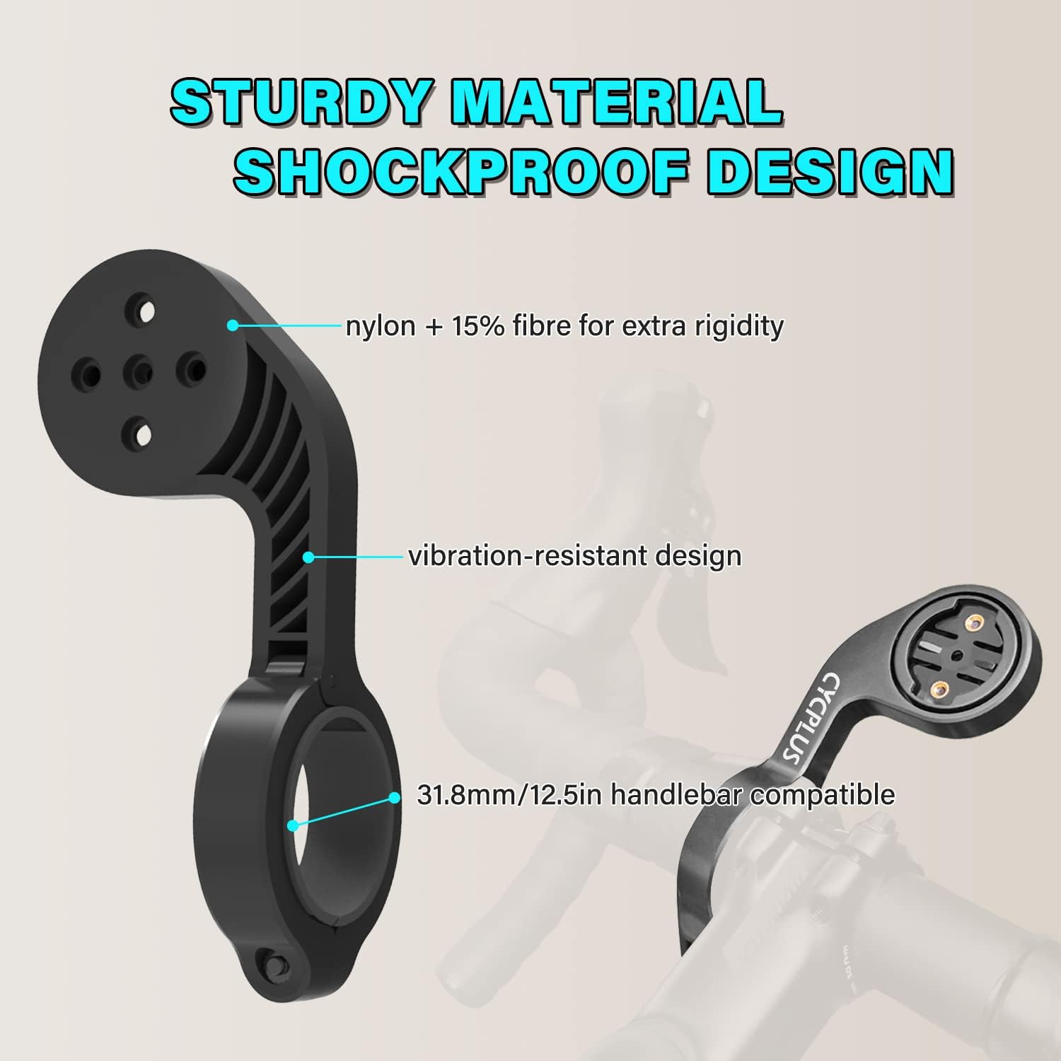 cycplus cycling out front bike mount designed for all cycling computer garmin edge 520 530 820 830 1000 gps and other normal models z1